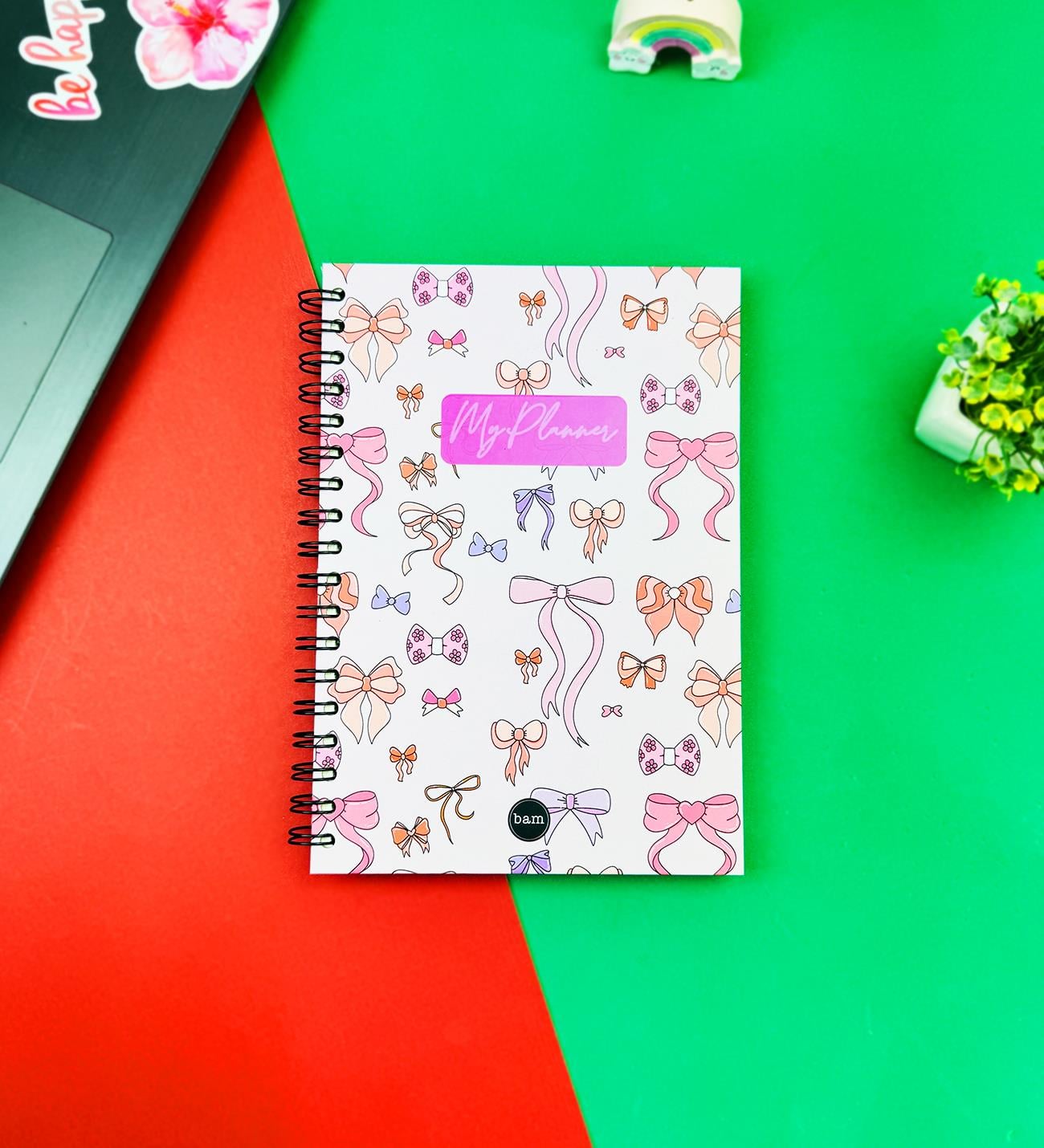 Fiyonk Tasarımlı Spiralli DeftergiftmodaBam-1300 