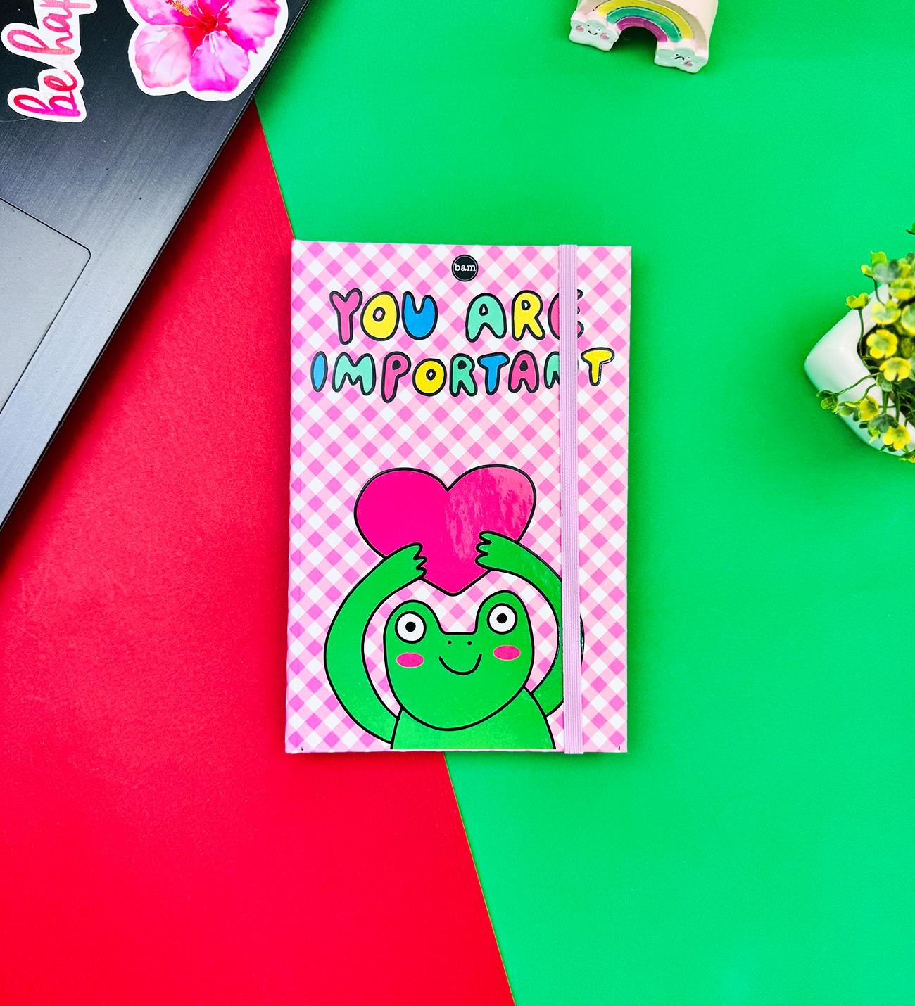 You Are Important Tasarımlı Lastikli DeftergiftmodaBAM-1249