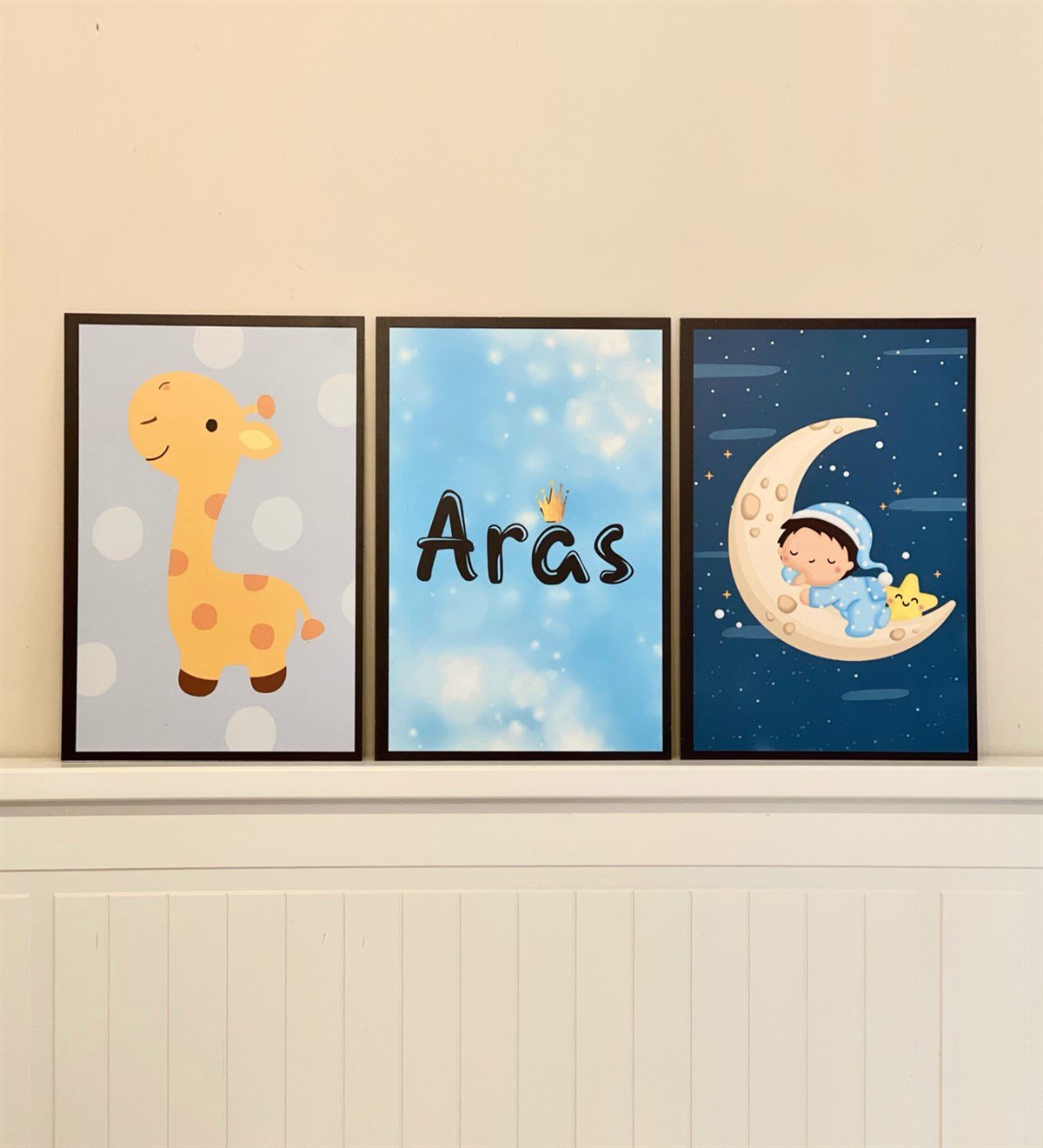 Kişiye Özel Çocuk Odası Duvar Panosu 3'lü SetgiftmodaGM-P-16
