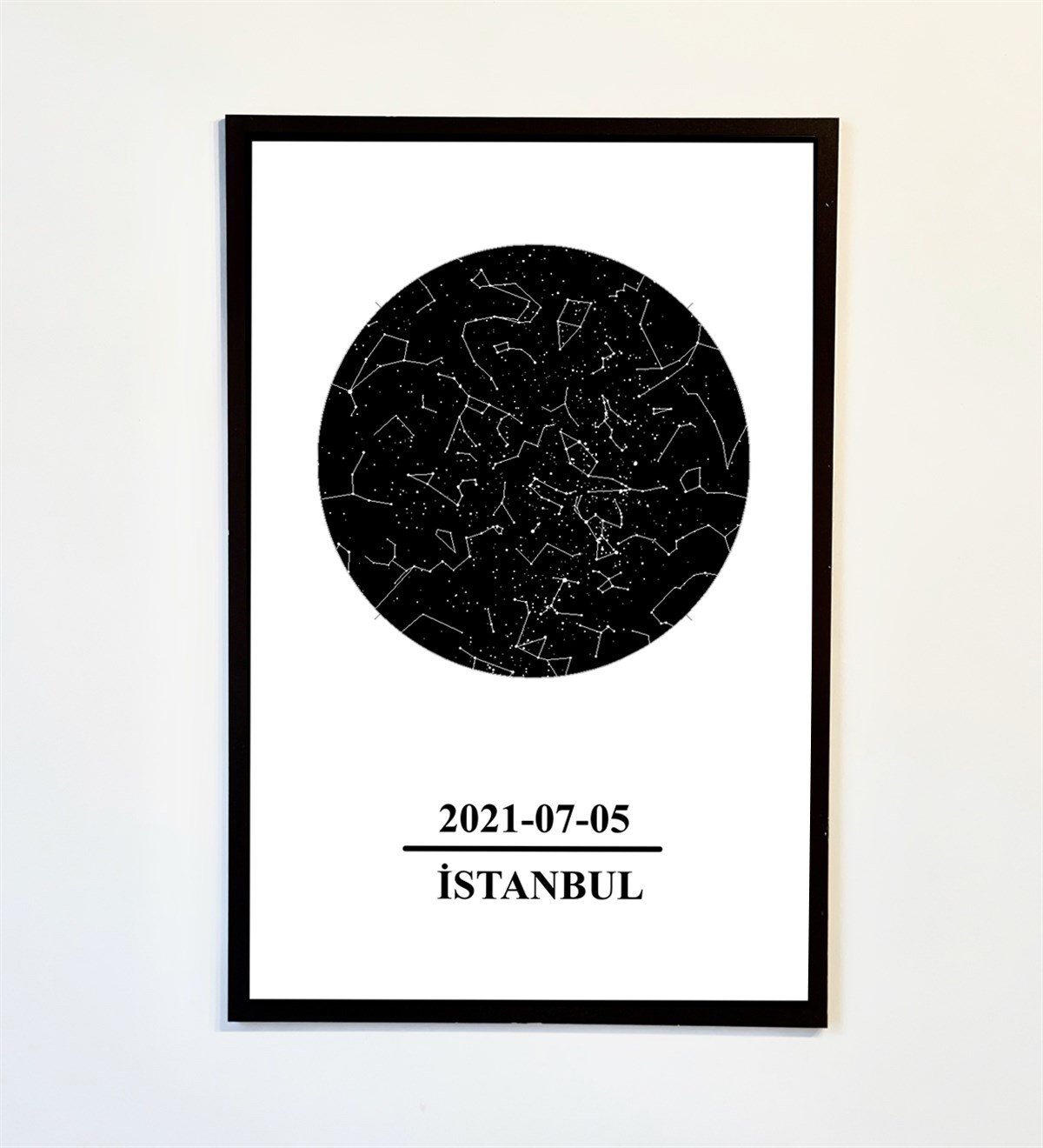 Kişiye Özel Yıldız Haritası Tasarımlı Duvar Panosu 3'lü SetgiftmodaGM-P-32