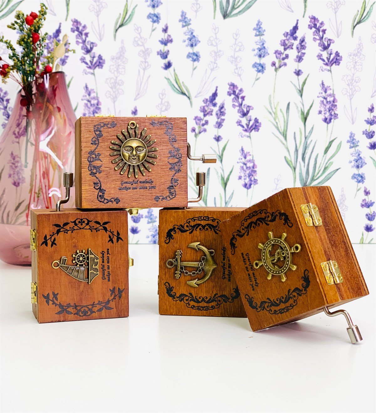 Denizci Nostaljik Ahşap Müzik KutusuGiftmoda GM-2489-C