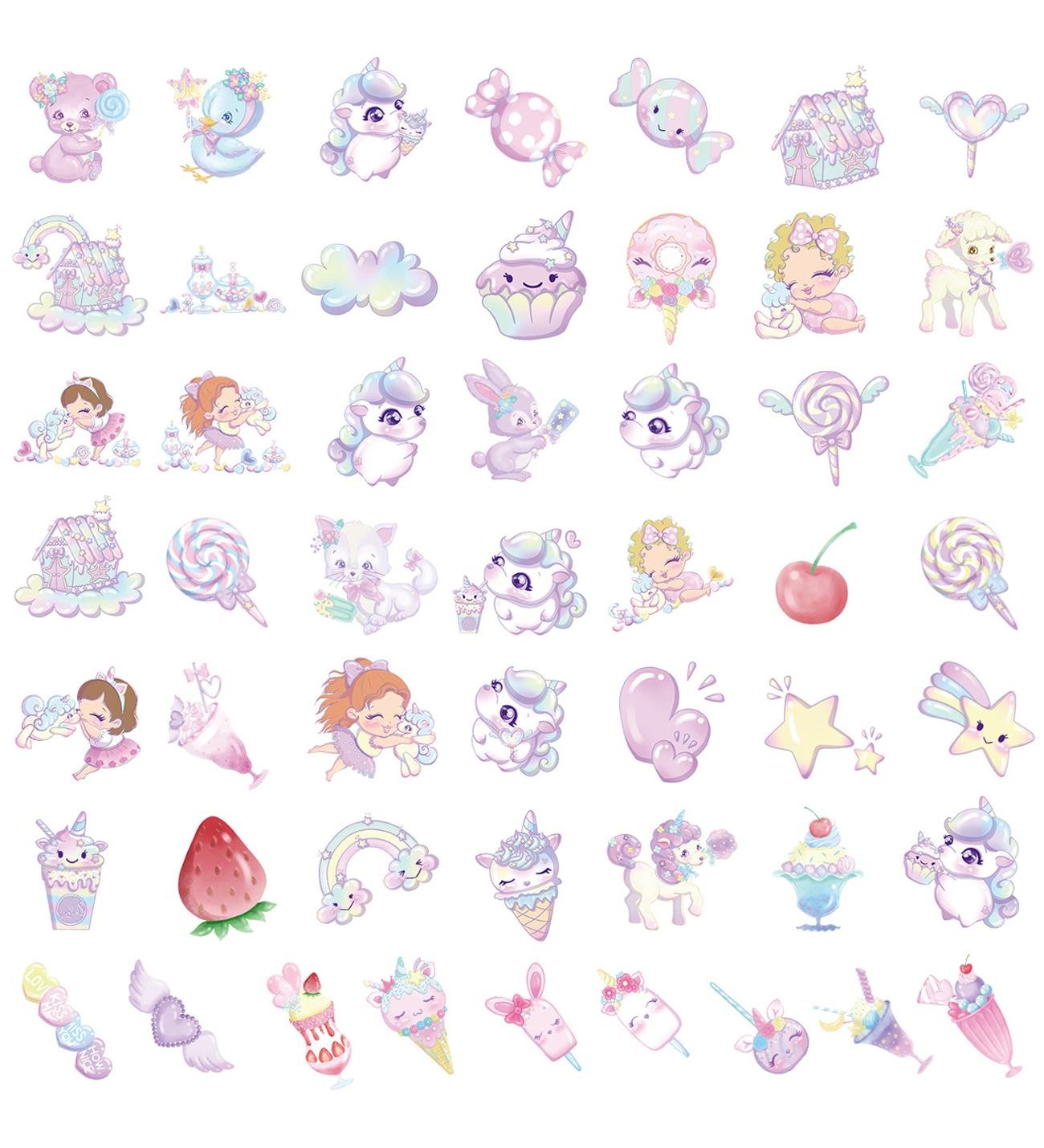 25'li Su Geçirmez Opak Sticker Seri : 21giftmodaBM-1022-20