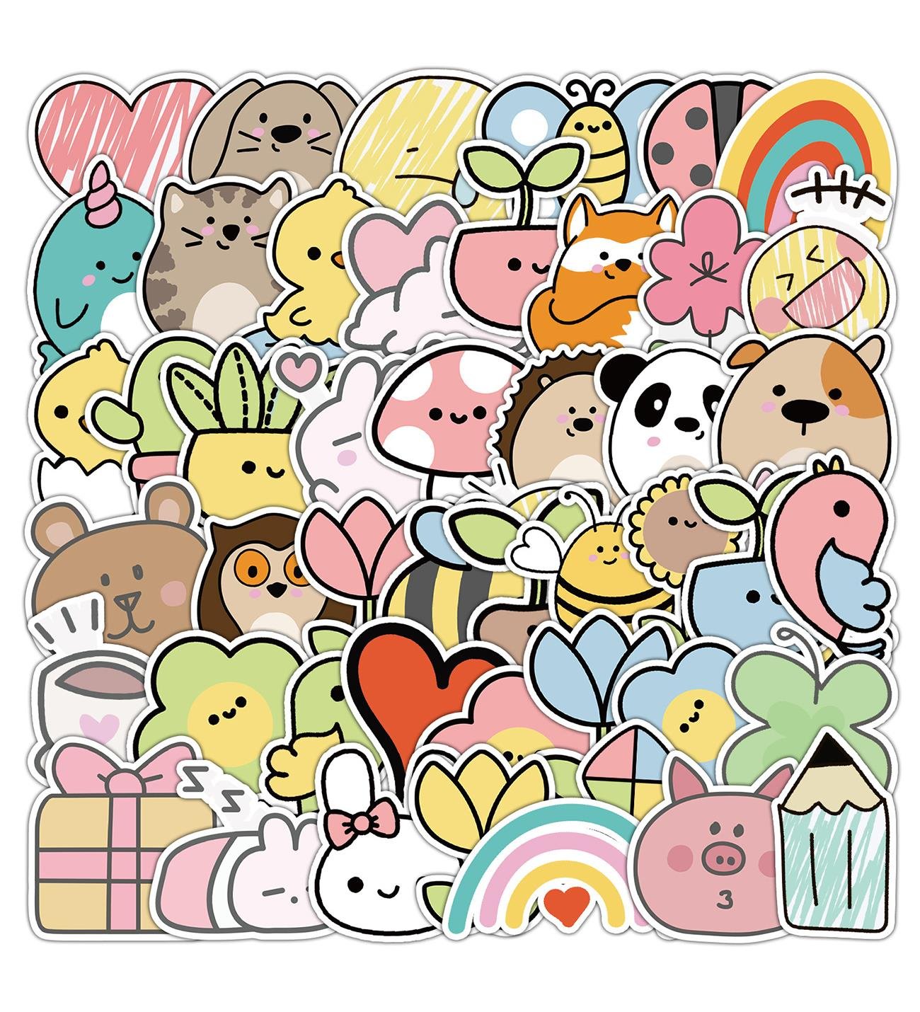 25'li Su Geçirmez Opak Sticker Seri : 19giftmodaBM-1022-18