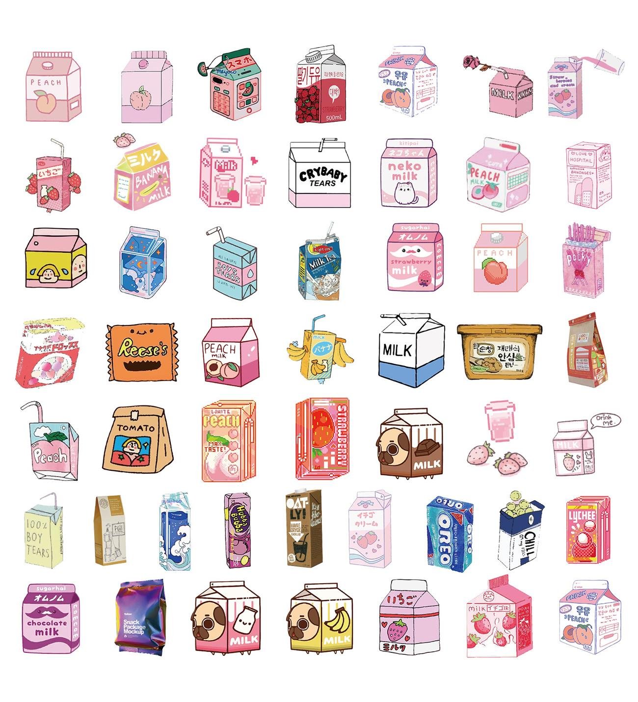 25'li Su Geçirmez Opak Sticker Seri : 7giftmodaBM-1022-6