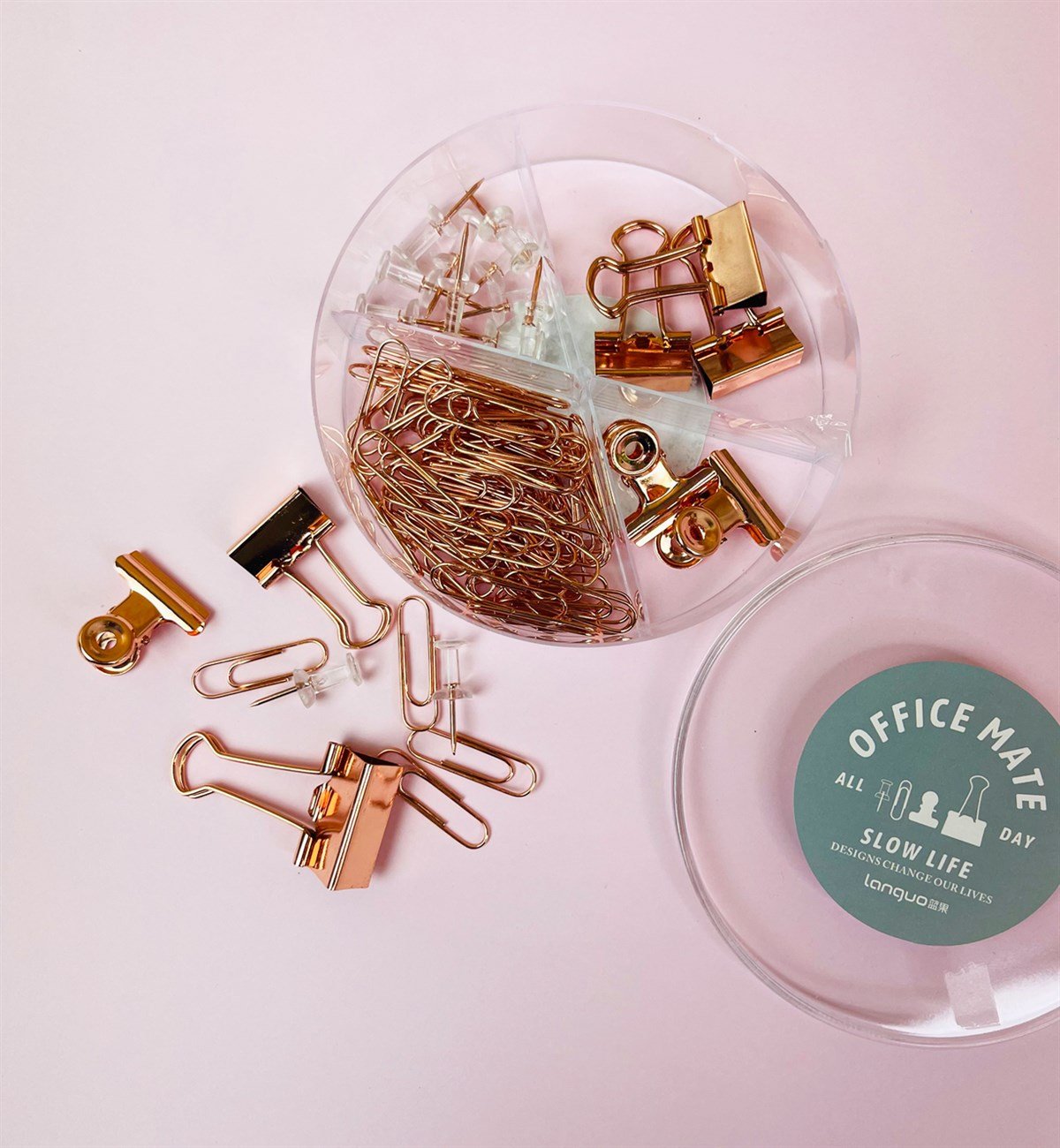 Metalik Raptiye Ataç Klips Ve Kağıt Tutucu Kırtasiye SetigiftmodaGm-4318