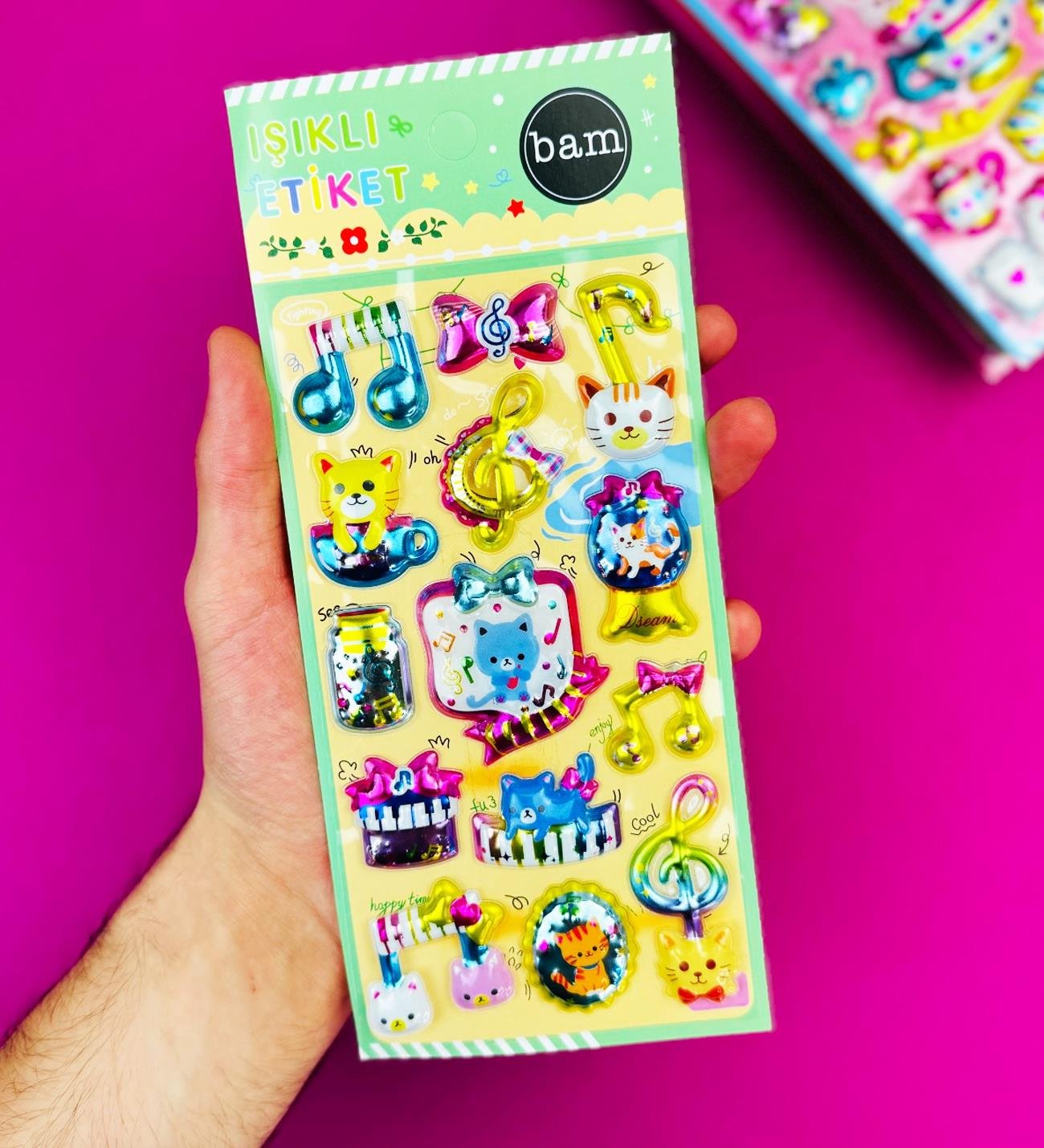 Hayvan Figürlü Işıklı StickergiftmodaBM-1214