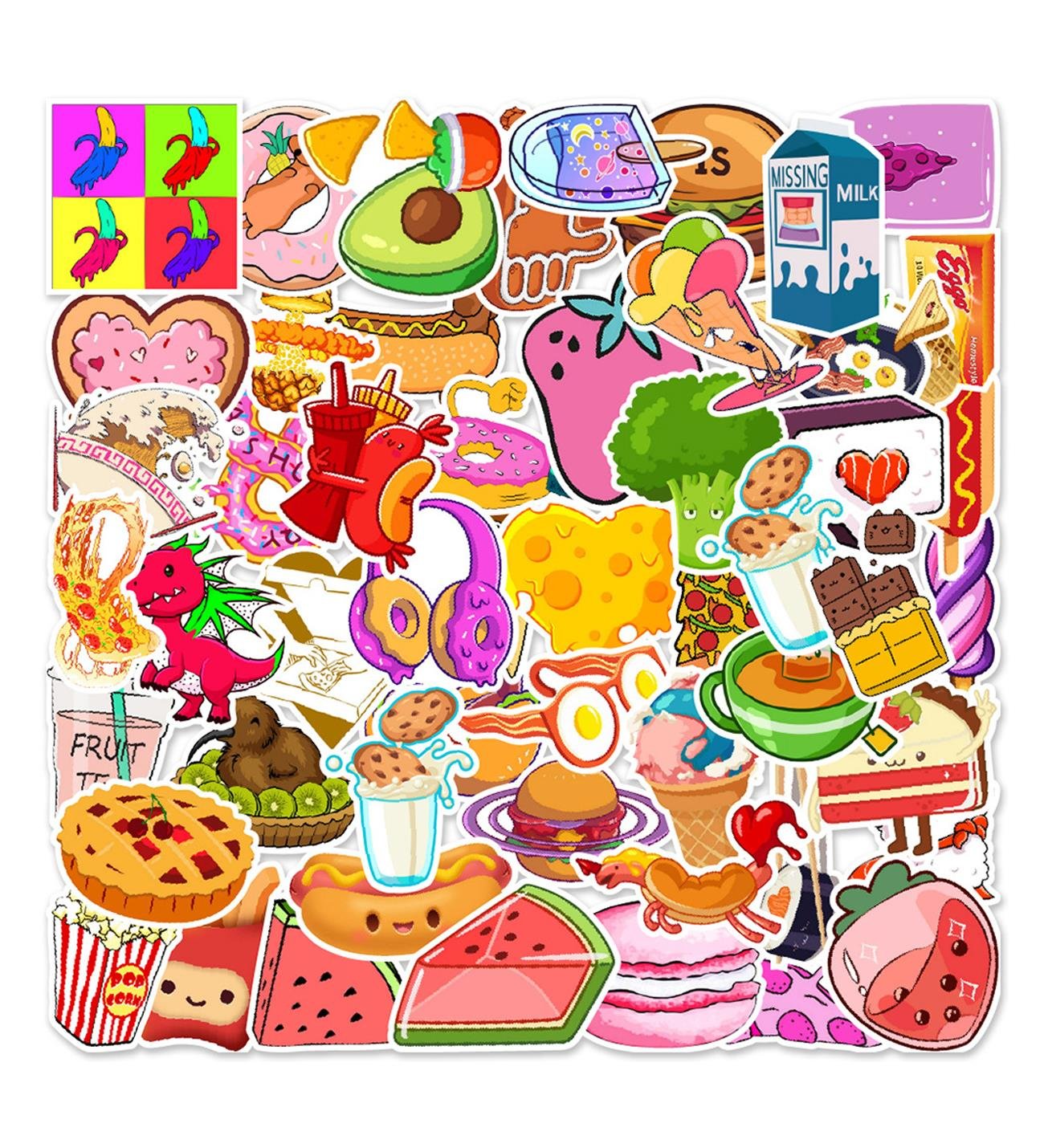 25'li Su Geçirmez Opak Sticker Seri : 22giftmodaBM-1022-21