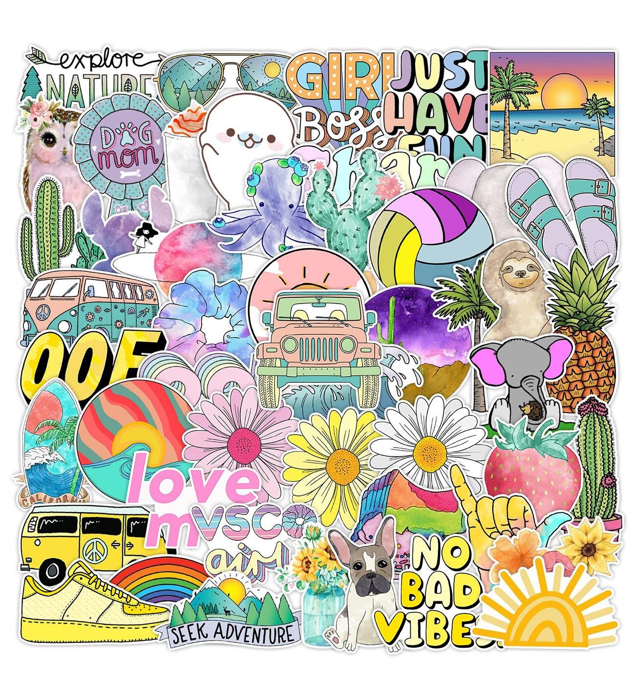 25'li Su Geçirmez Opak Sticker Seri : 10giftmodaBM-1022-9