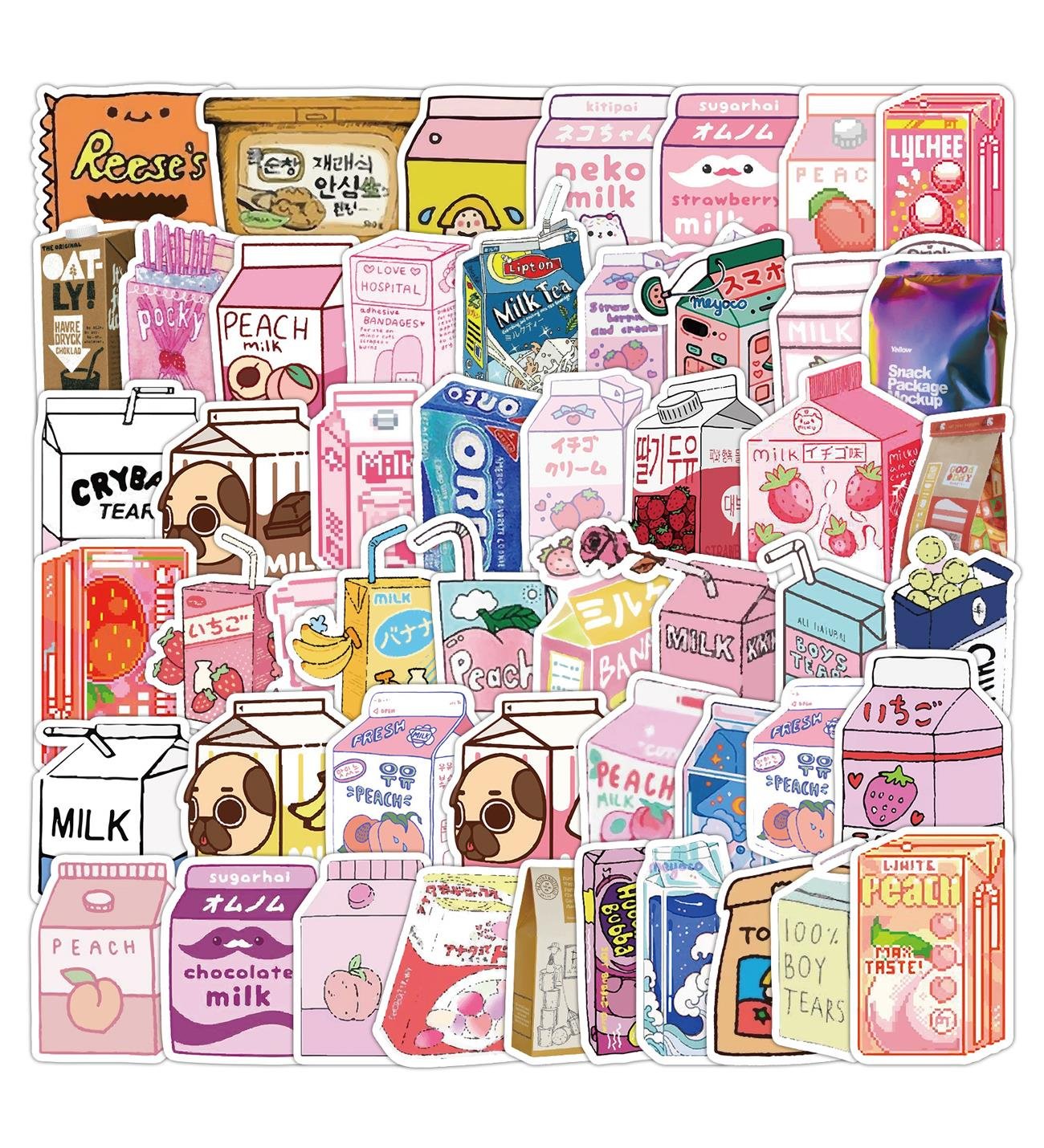 25'li Su Geçirmez Opak Sticker Seri : 7giftmodaBM-1022-6