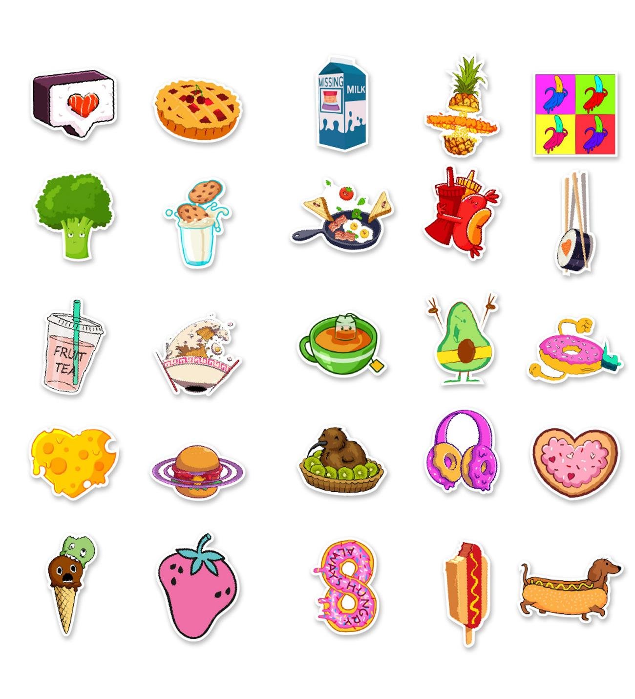 25'li Su Geçirmez Opak Sticker Seri : 22giftmodaBM-1022-21