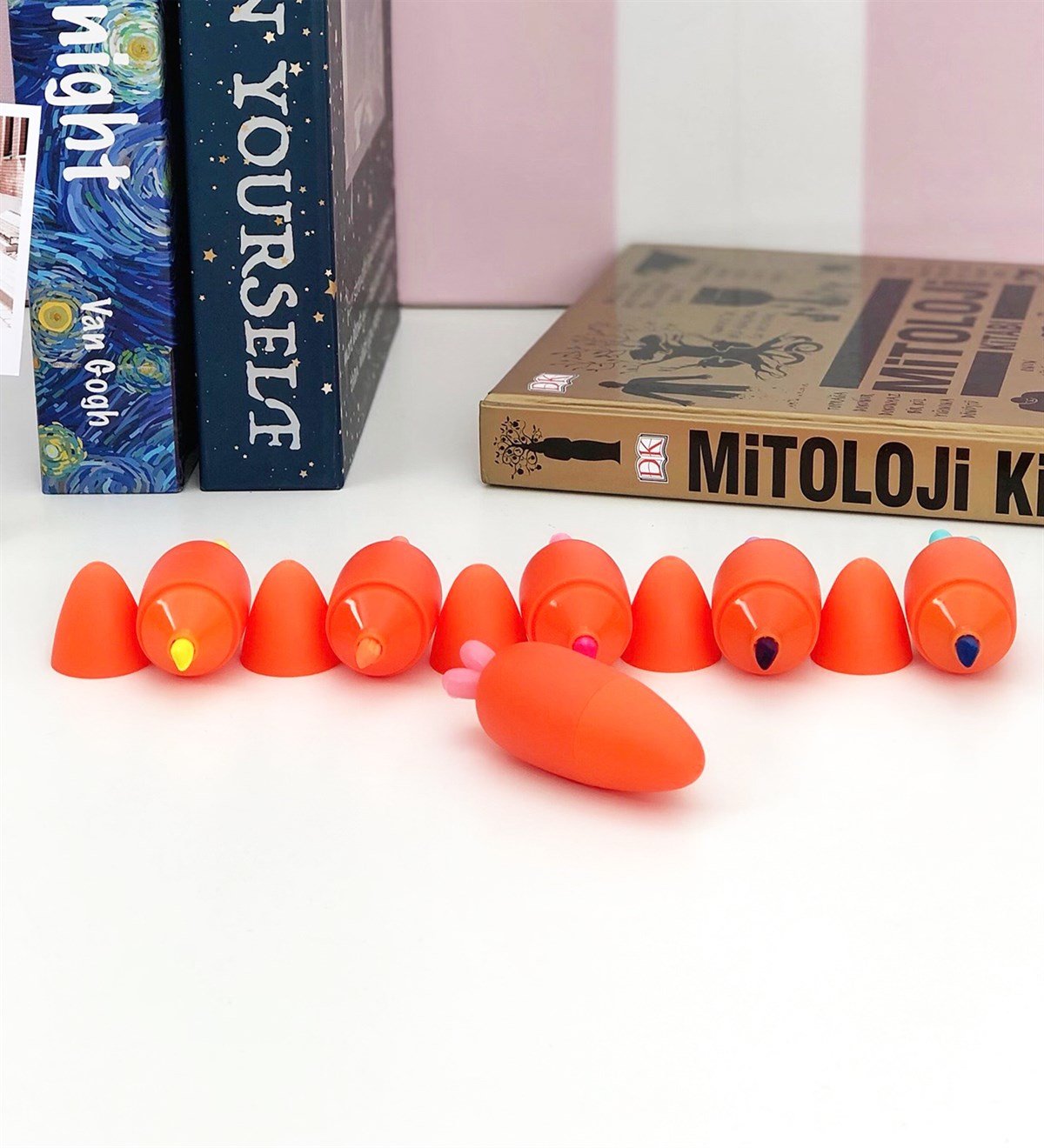 Fosforlu Keçeli Havuç Kalem Seti 6'lıGiftmodaGm-4014