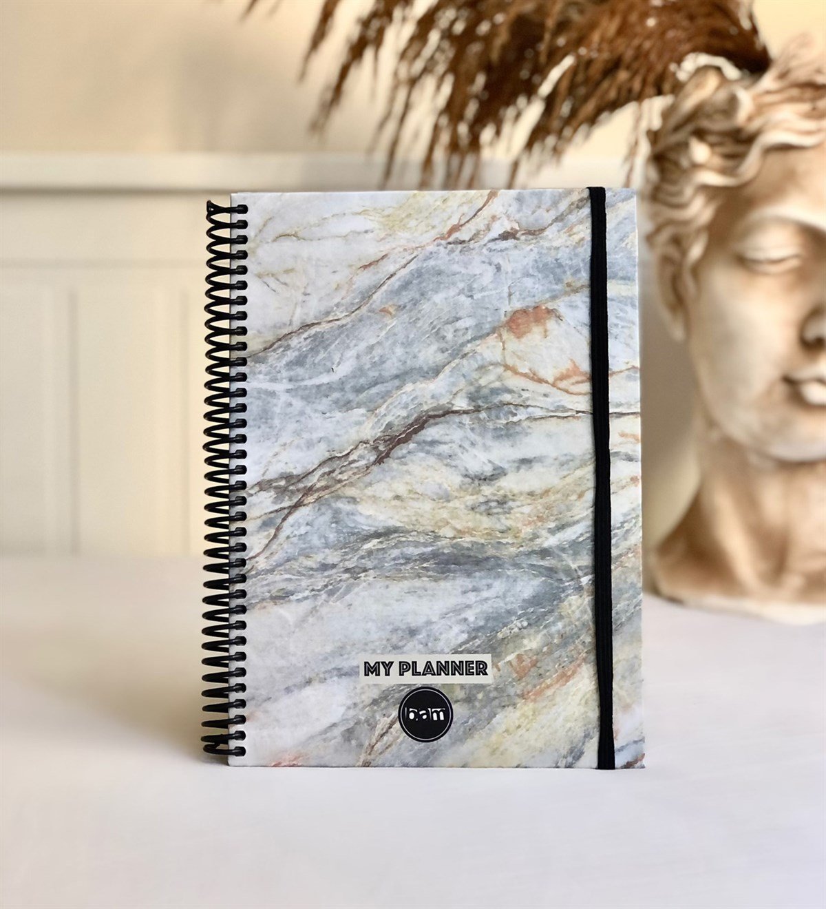 Gri Mermer Tarihsiz Haftalık PlanlayıcıGiftmodaGmp-016