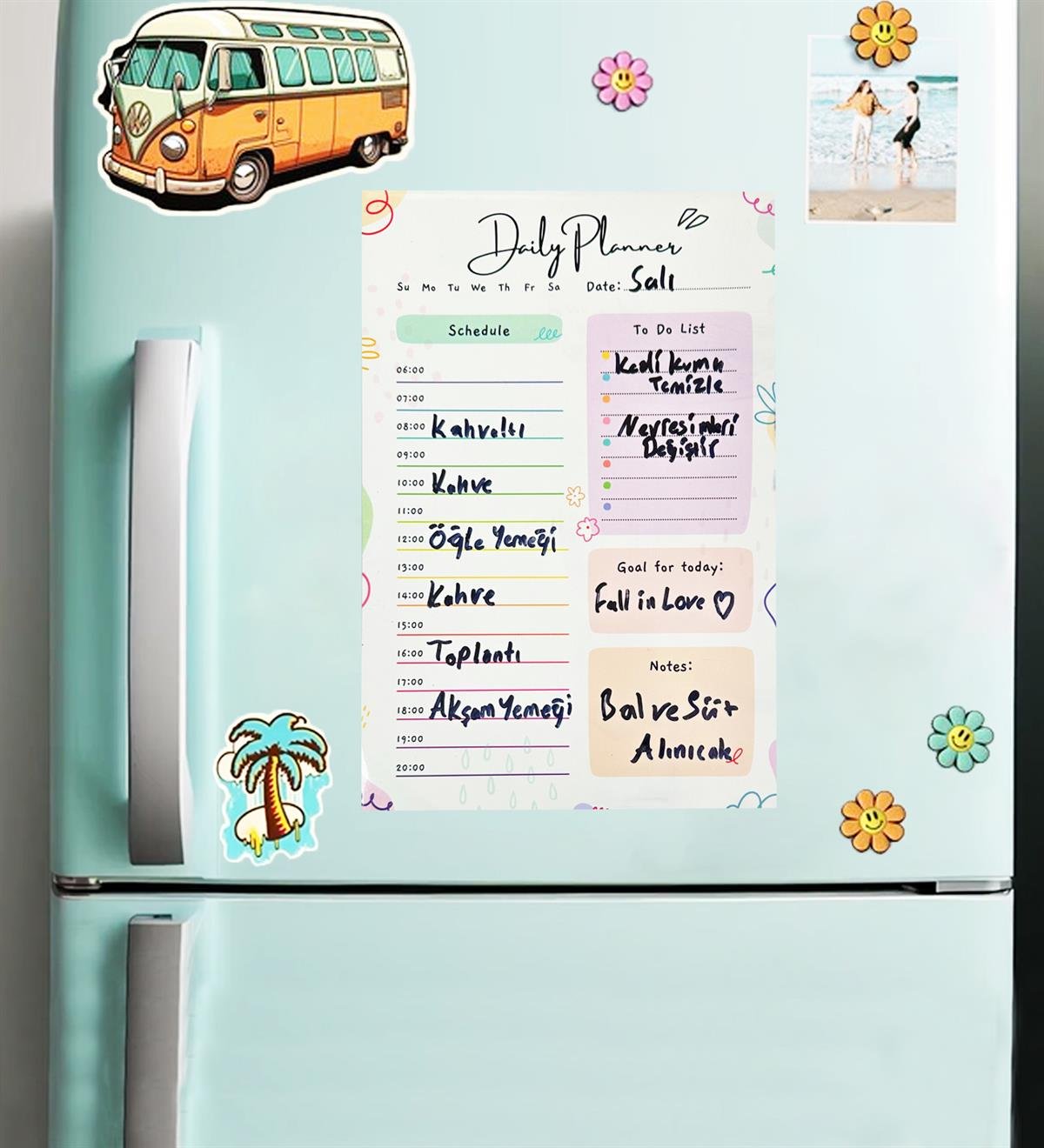 Çoklu Planlayıcı Buzdolabı Magneti Yazsil Kalem HediyeligiftmodaGmig000073