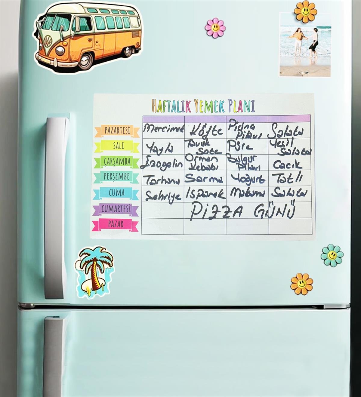 Haftalık Yemek Planlanlayıcı Buzdolabı MagnetigiftmodaGmig000071