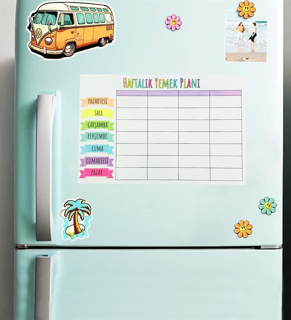Haftalık Yemek Planlanlayıcı Buzdolabı MagnetigiftmodaGmig000071