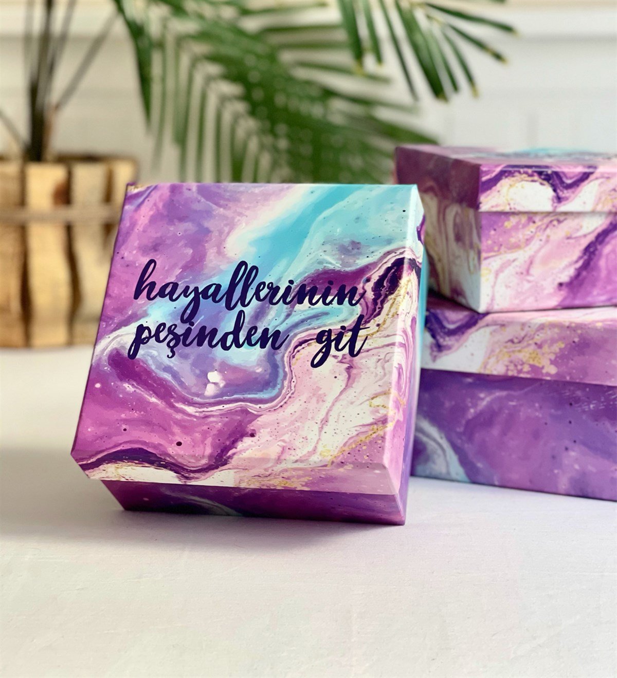 Hayallerinin Peşinden Git Tasarımlı 3'lü KutugiftmodaGmhk10024