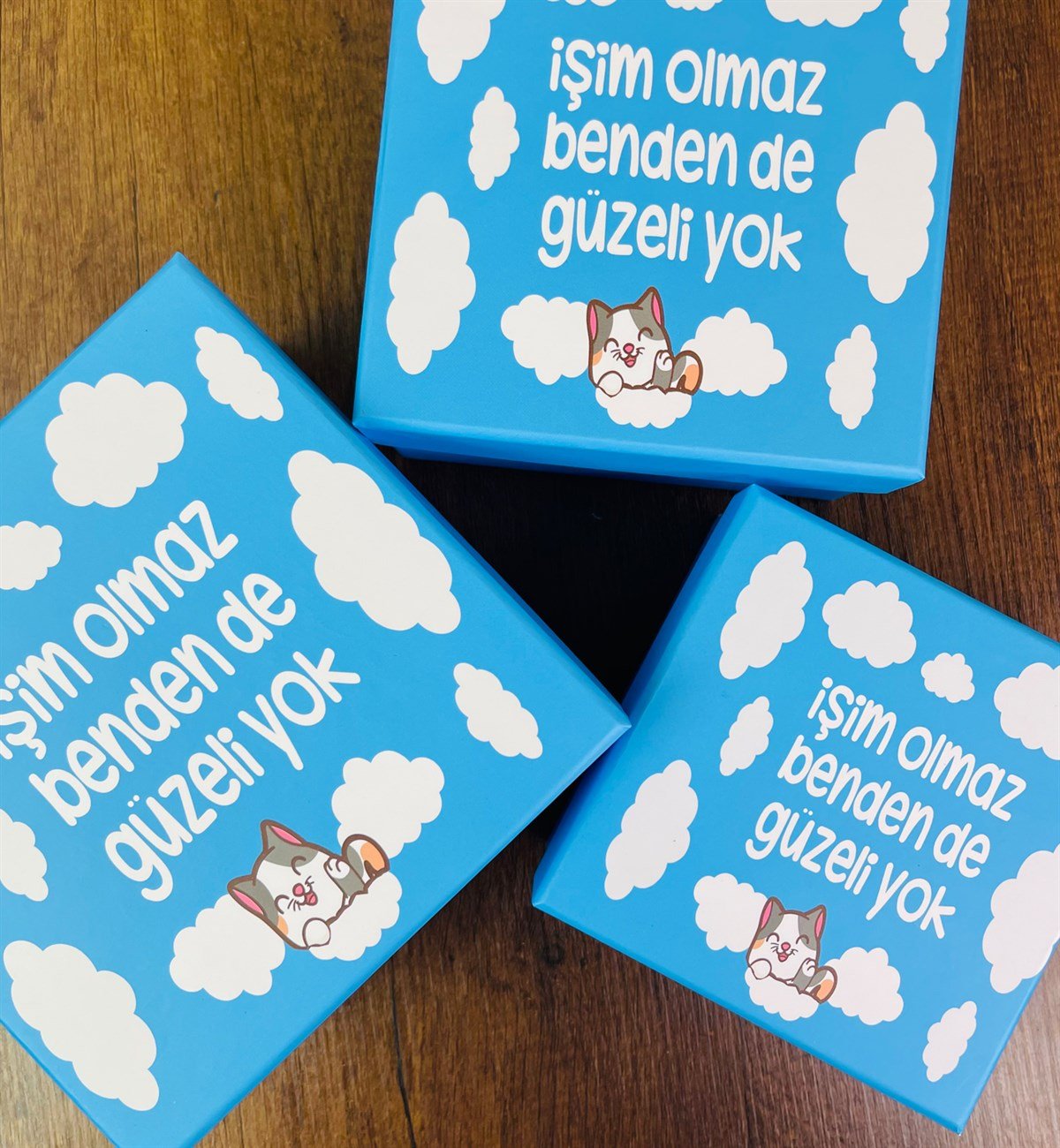 İşim Olmaz Benden De Güzeli Yok Tasarımlı 3'lü KutugiftmodaGmhk10038