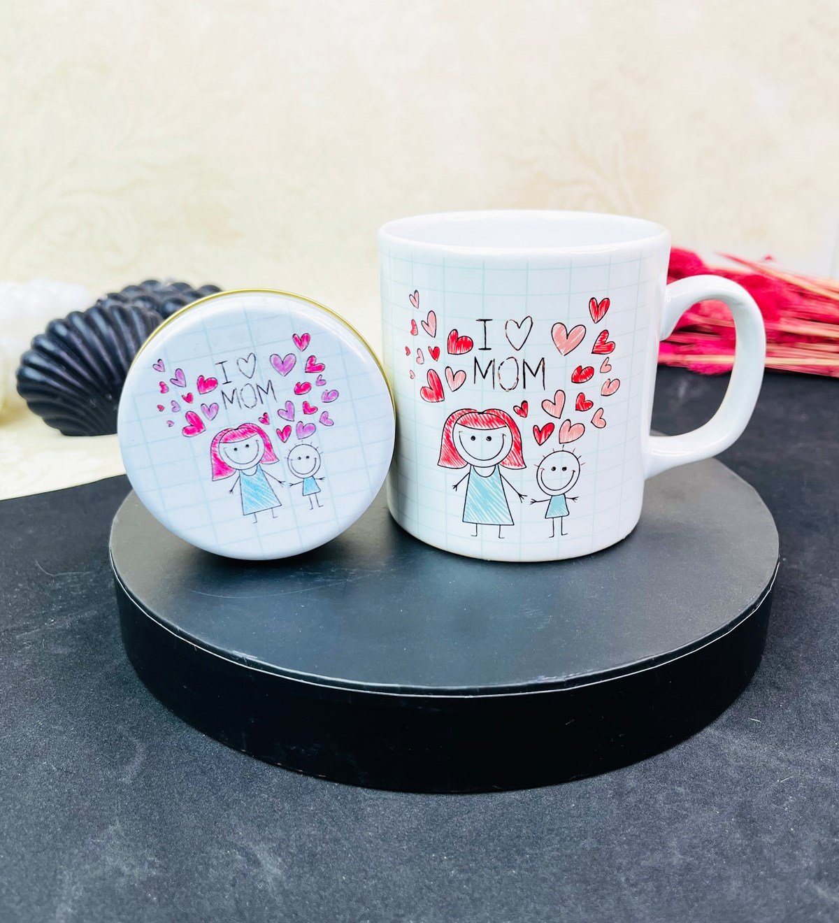 Çizgi Anne Erkek Çocuk Tasarımlı Kokulu Mum Ve Kupa Set giftmodaGmhs101618