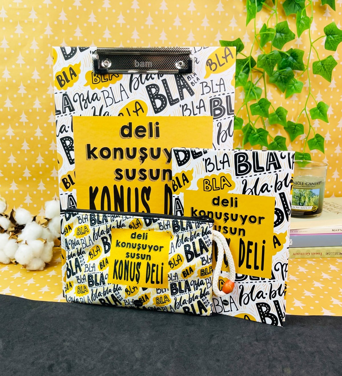 Deli Konuşuyor Susun Tasarımlı Defter Kalemlik Ve Sekreterlik Kırtasiye SetigiftmodaGmhs101799