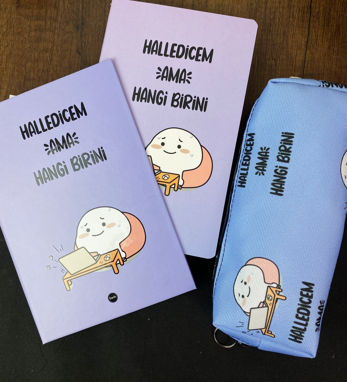 Halledicem Ama Hangi Birini Tasarımlı Kırtasiye SetigiftmodaGmhs101774