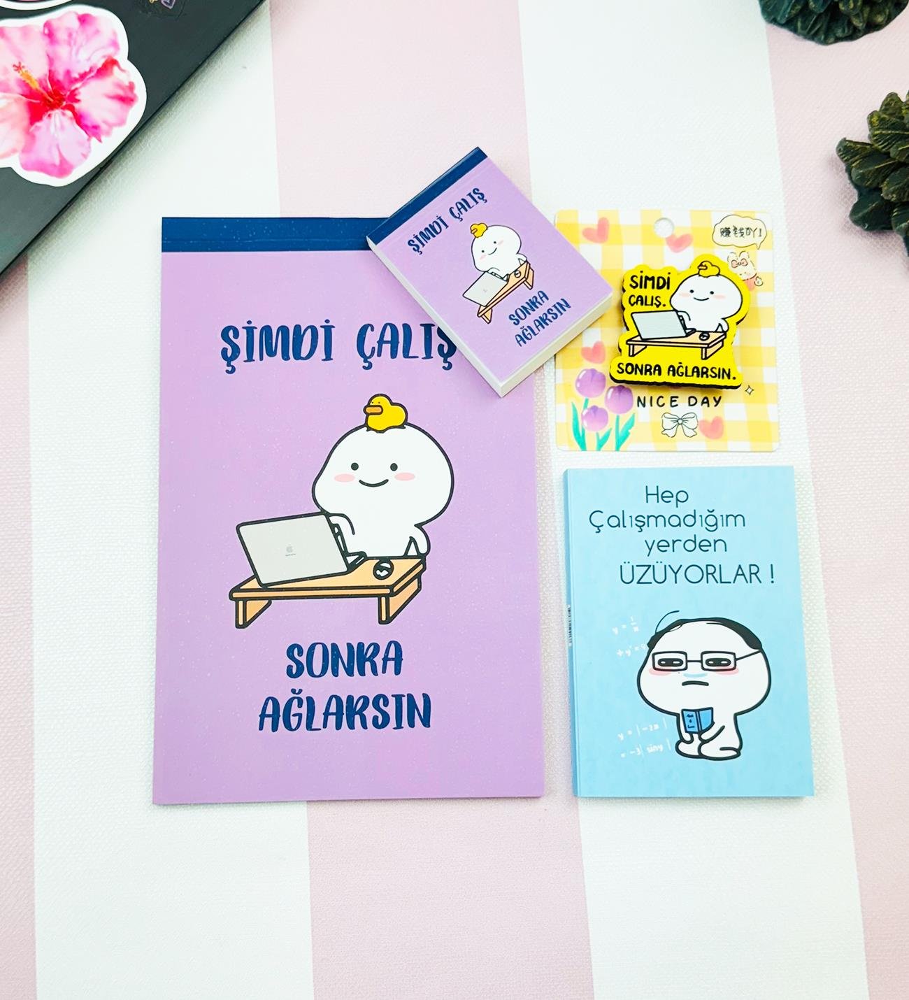 Motto Tasarımlı 4'lü Hediye Seti Seri :5giftmodaGmhs102018