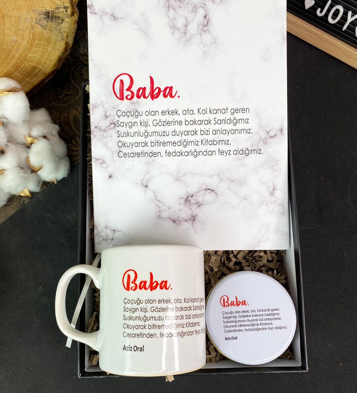 Kişiye Özel Baba Tasarımlı Hediye SetigiftmodaGmhs101723