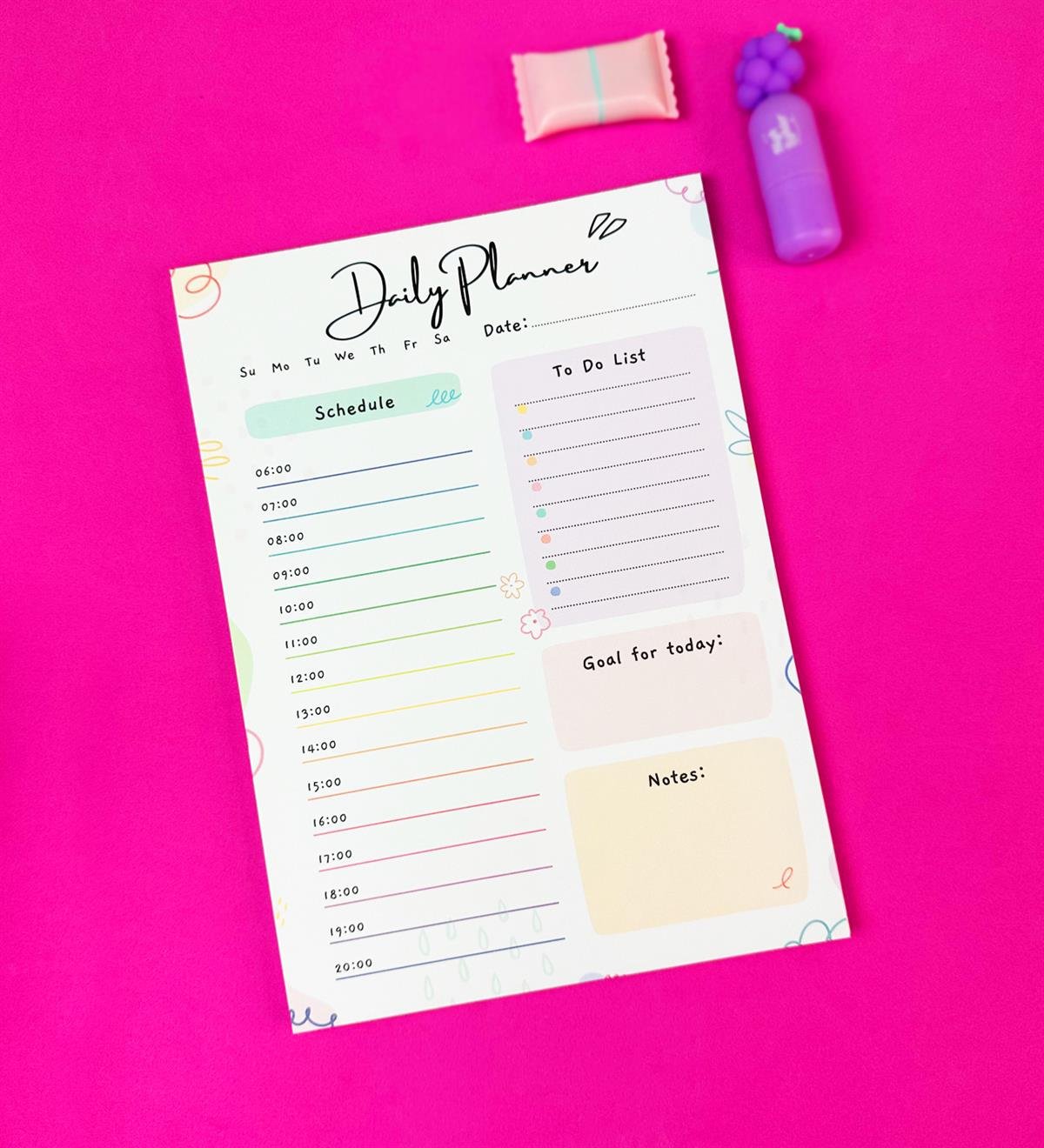 Daily Planner Klavye Önü Haftalık Planlayıcı Ve My DIY Sticker Kitabı SetgiftmodaGmhs101902