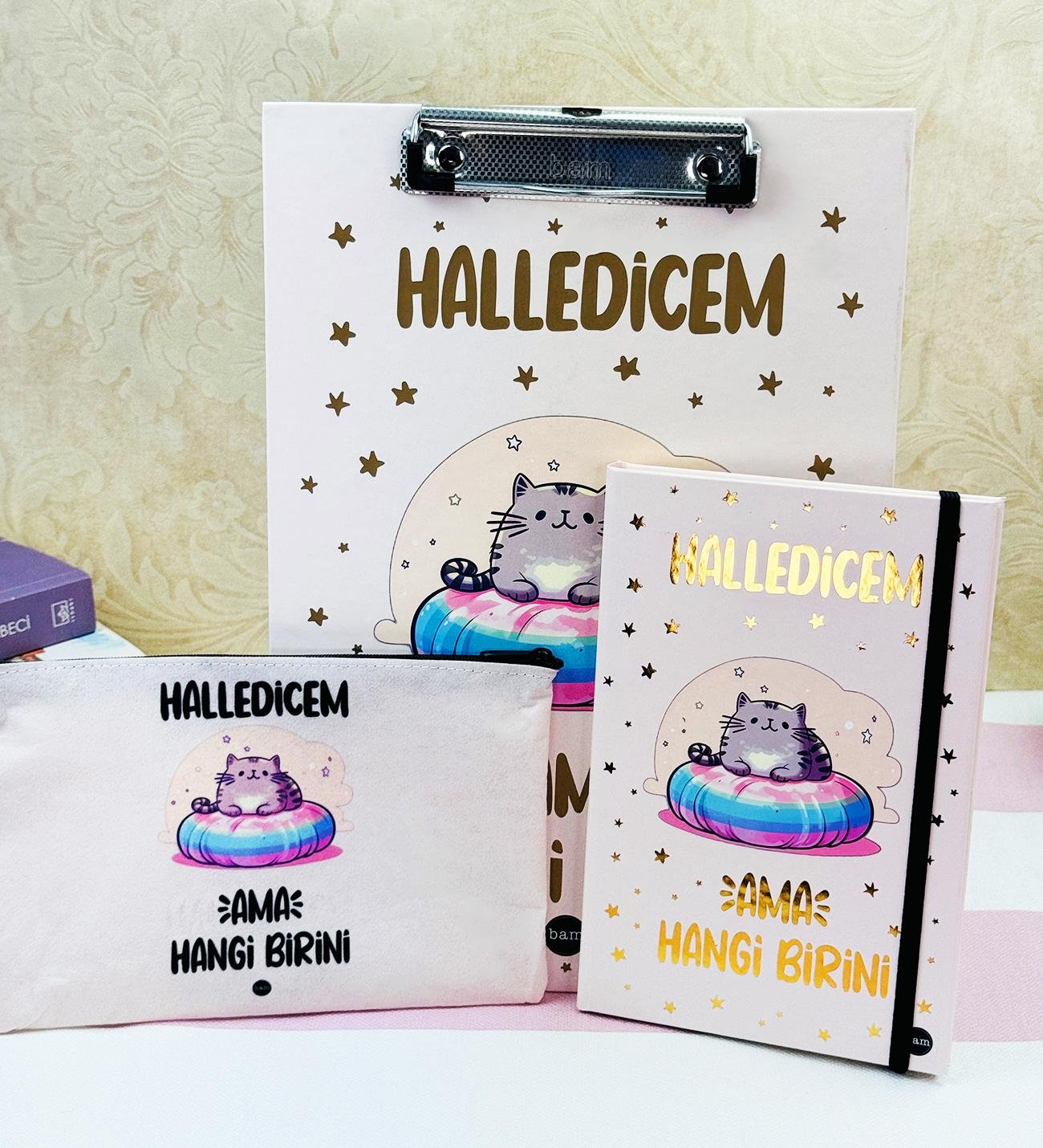 Halledicem Ama Hangi Birini V2 Tasarımlı Kırtasiye SetigiftmodaGmhs102045