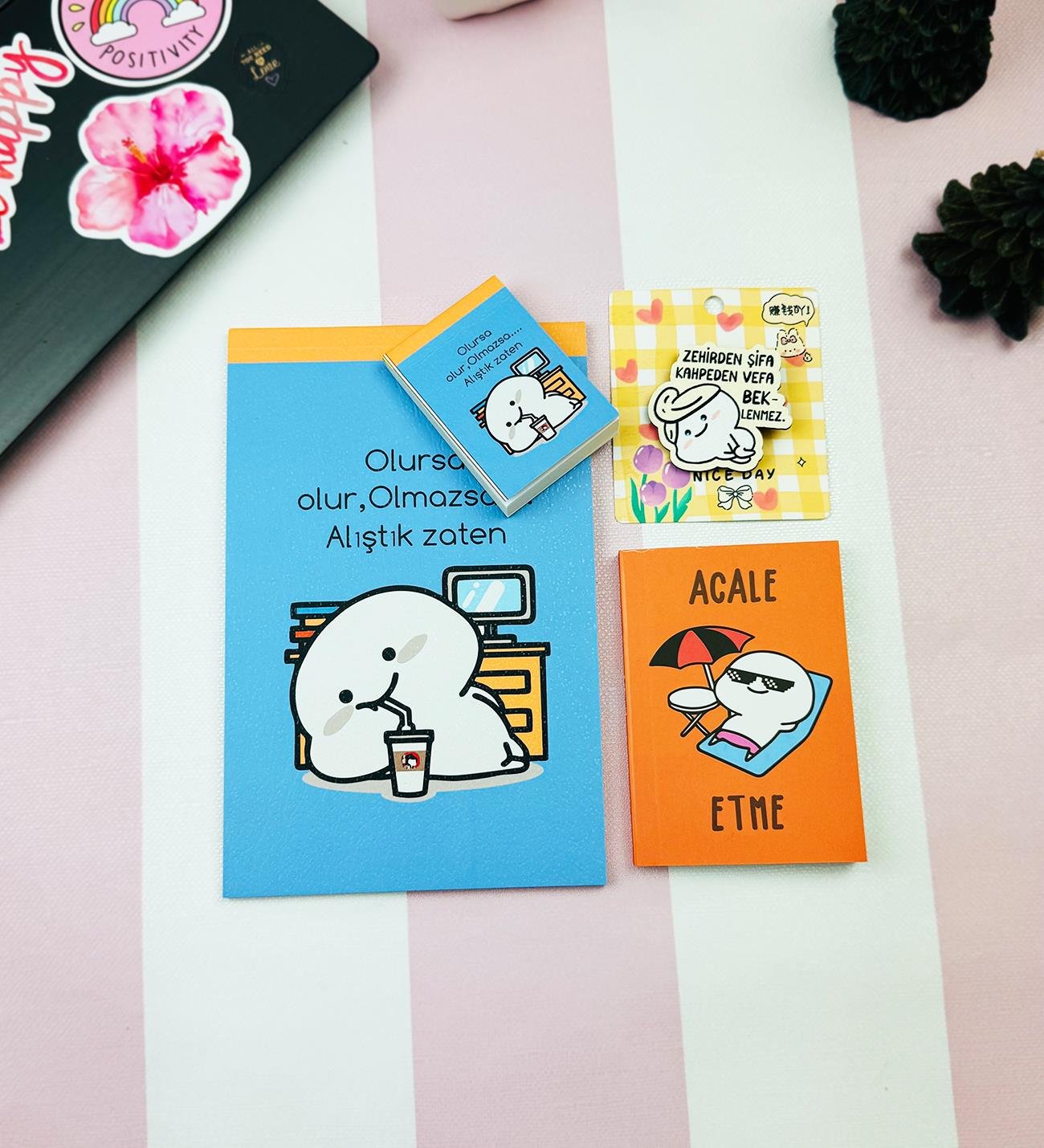 Motto Tasarımlı 4'lü Hediye Seti Seri :2giftmodaGmhs102015