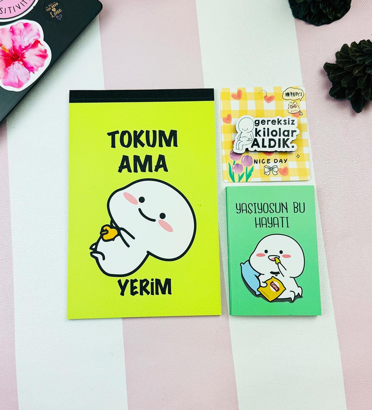 Motto Tasarımlı 4'lü Hediye Seti Seri :13giftmodaGmhs102026