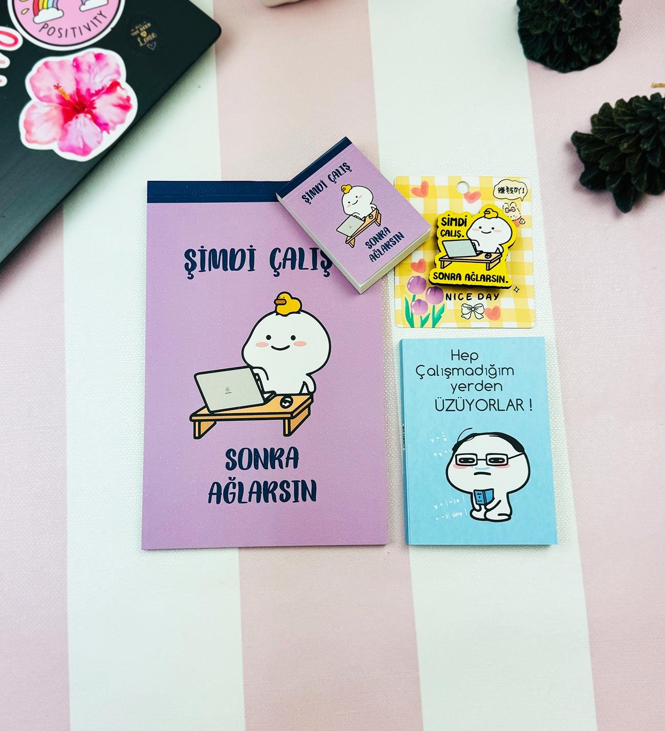 Motto Tasarımlı 4'lü Hediye Seti Seri :5giftmodaGmhs102018