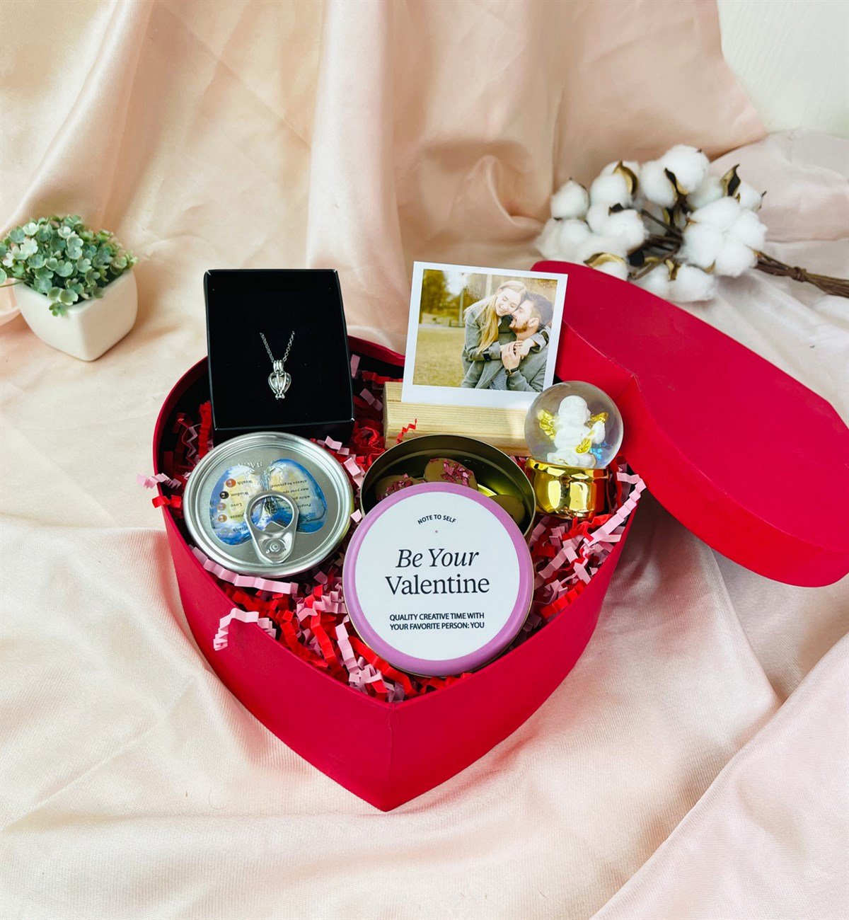 Kişiye Özel Fotoğraflı Be Your Valentine Tasarımlı Sevgiliye Hediye SetigiftmodaGmhs101551
