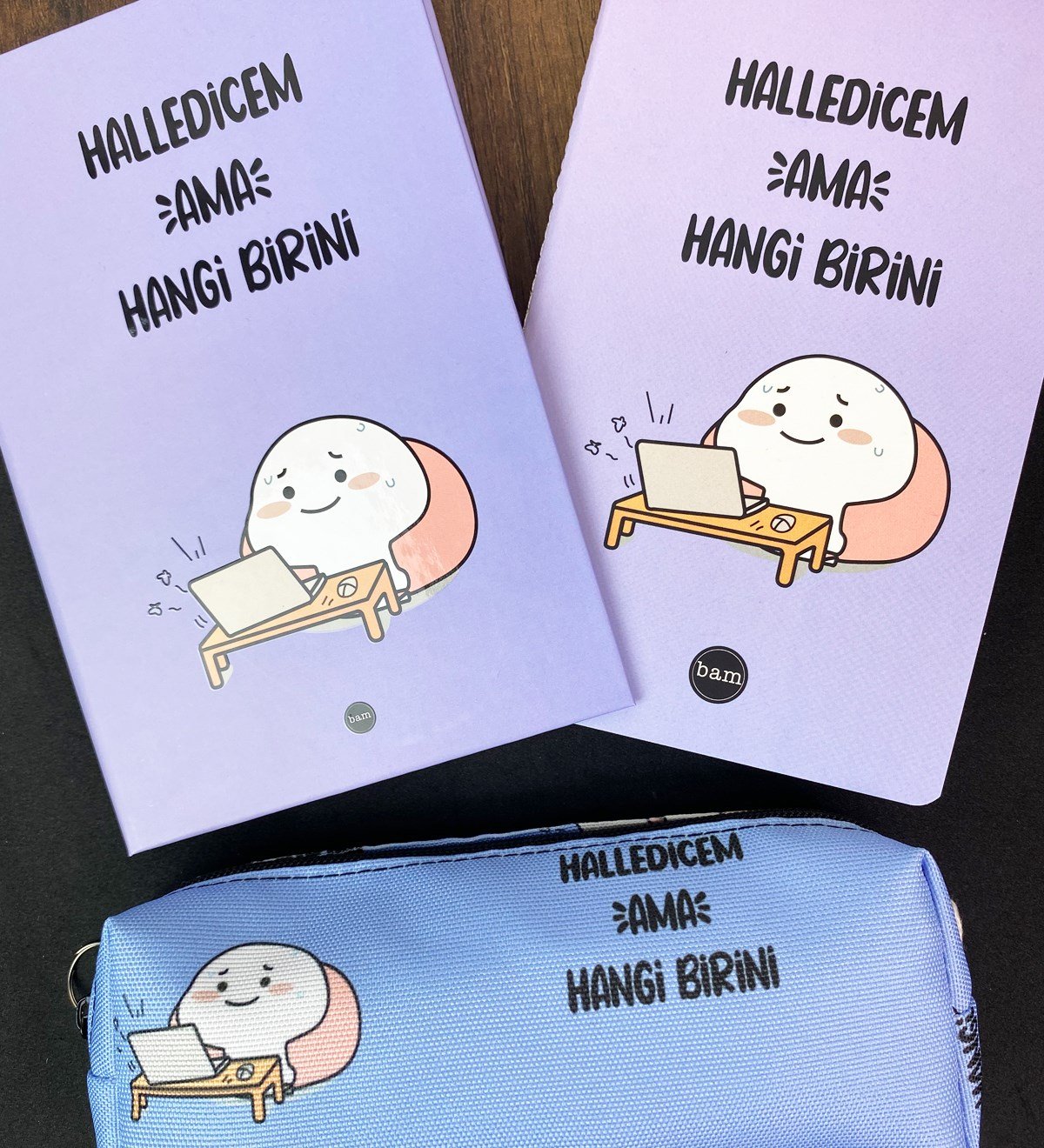 Halledicem Ama Hangi Birini Tasarımlı Kırtasiye SetigiftmodaGmhs101774