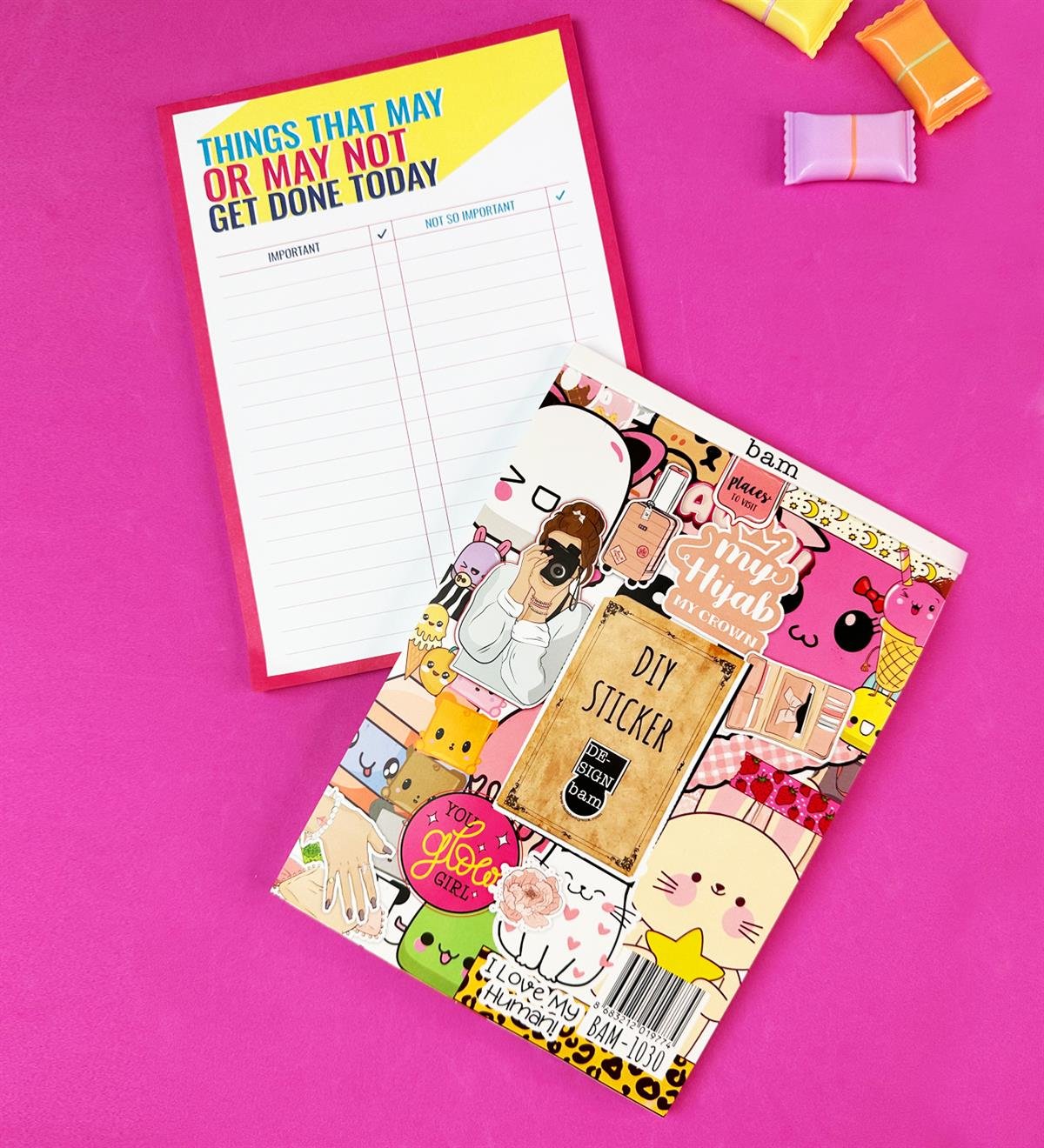 Yapacak Listesi Klavye Önü Haftalık Planlayıcı Ve My DIY Sticker Kitabı SetgiftmodaGmhs101908