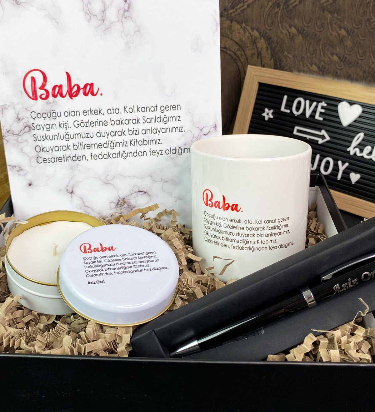 Kişiye Özel Baba Tasarımlı Hediye SetigiftmodaGmhs101724