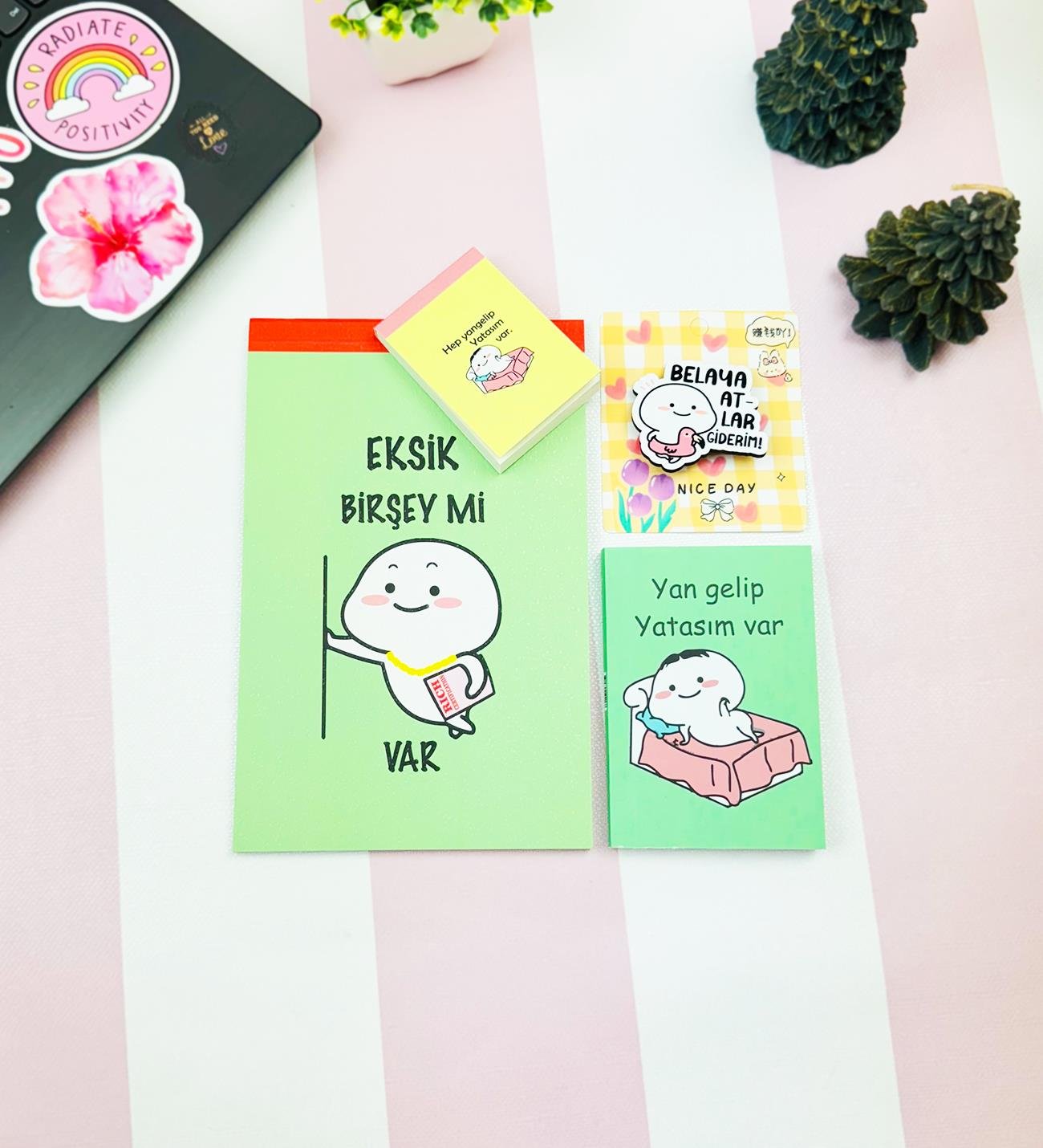 Motto Tasarımlı 4'lü Hediye Seti Seri :9giftmodaGmhs102022
