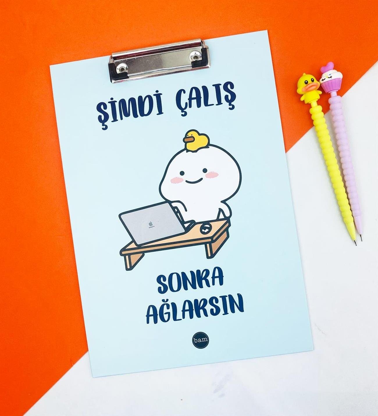 Şimdi Çalış Sonra Ağlarsın Tasarımlı Kırtasiye SetigiftmodaBam-1211-1