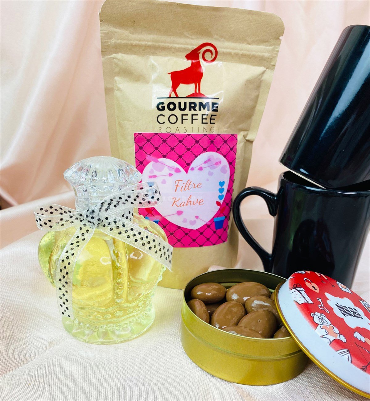 Filtre Kahve Limon Esanslı Kolanya Ve Kahve Fincanı Sevgiliye Hediye SetigiftmodaGmhs101482