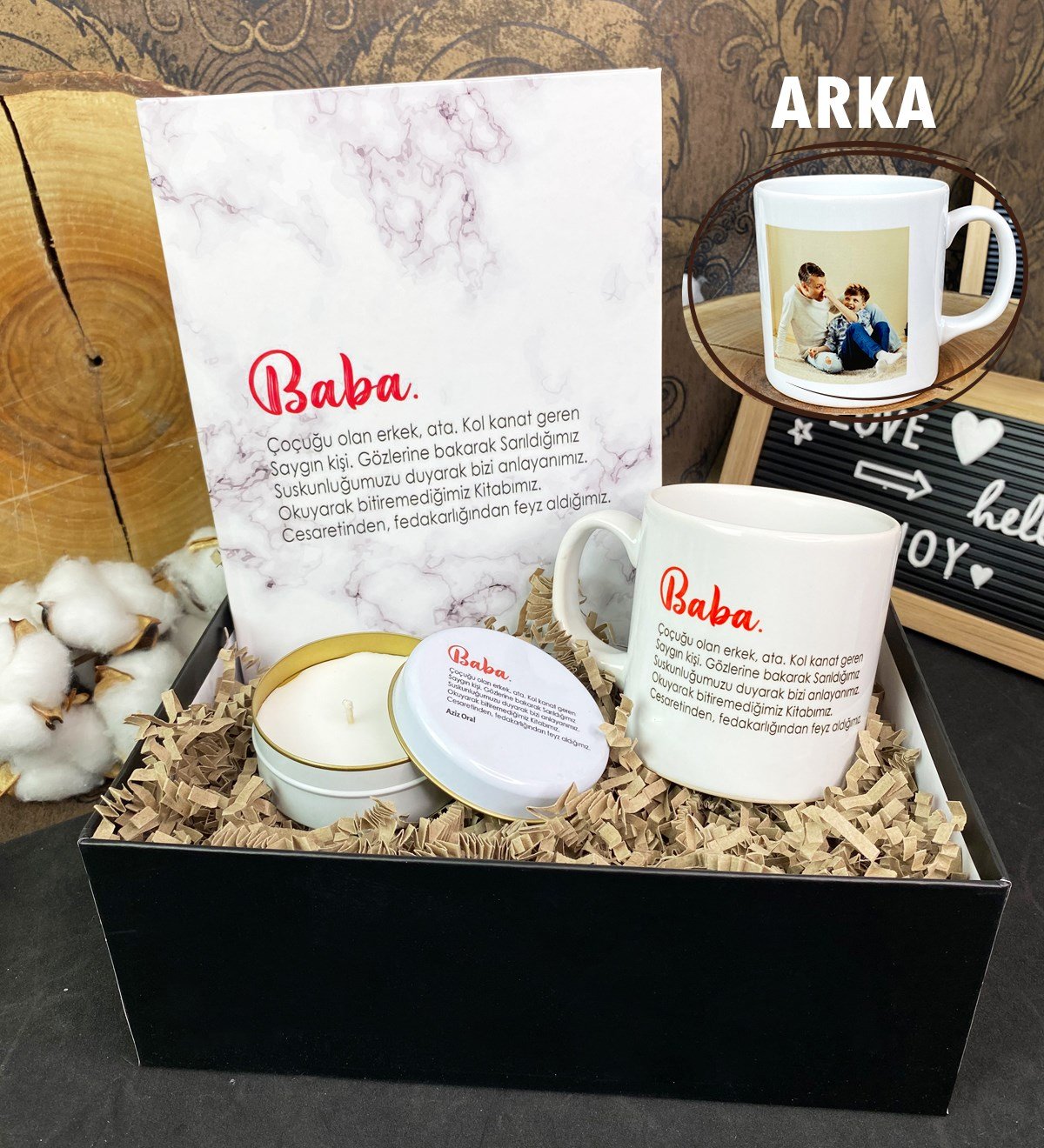 Kişiye Özel Baba Tasarımlı Hediye SetigiftmodaGmhs101723