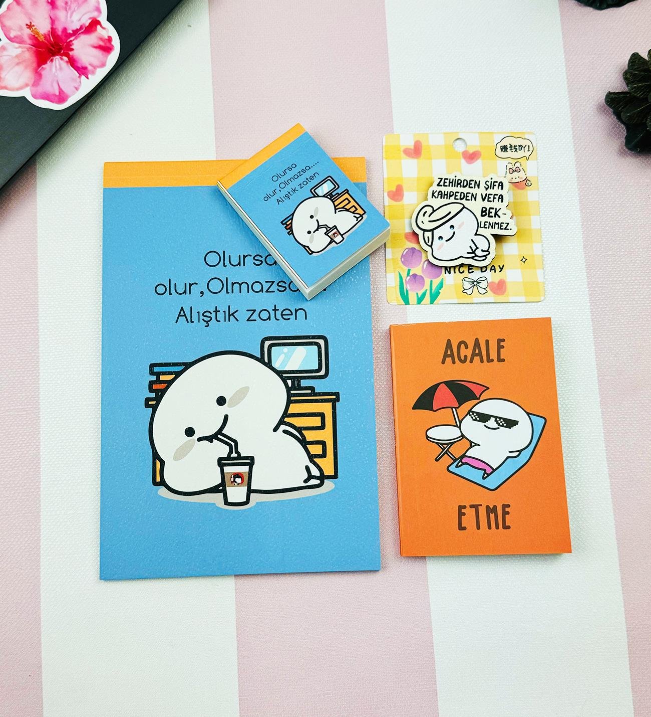 Motto Tasarımlı 4'lü Hediye Seti Seri :2giftmodaGmhs102015