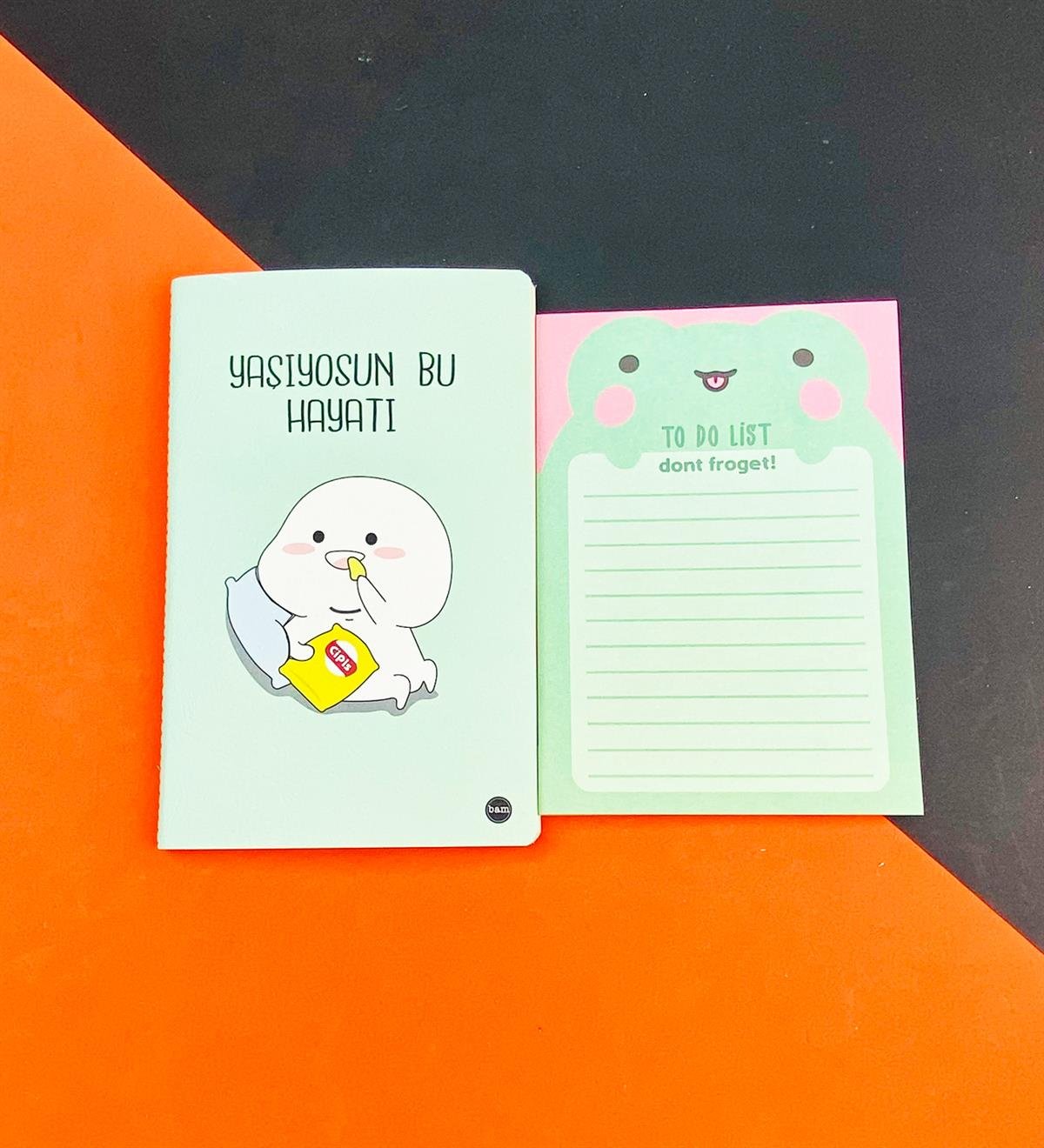 To Do List Yapılacak Listesi Dikişli Defter ve Klavye Önü Haftalık Planlayıcı Set:4giftmodaGmhs101933