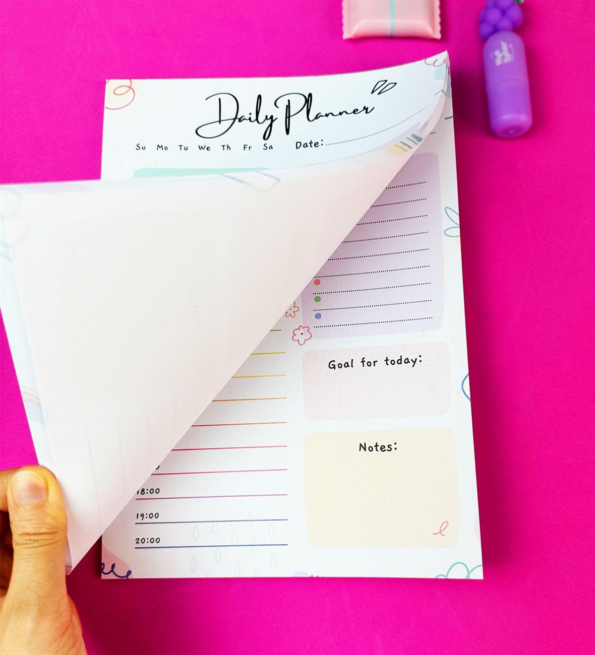Daily Planner Klavye Önü Haftalık Planlayıcı Ve My DIY Sticker Kitabı SetgiftmodaGmhs101902