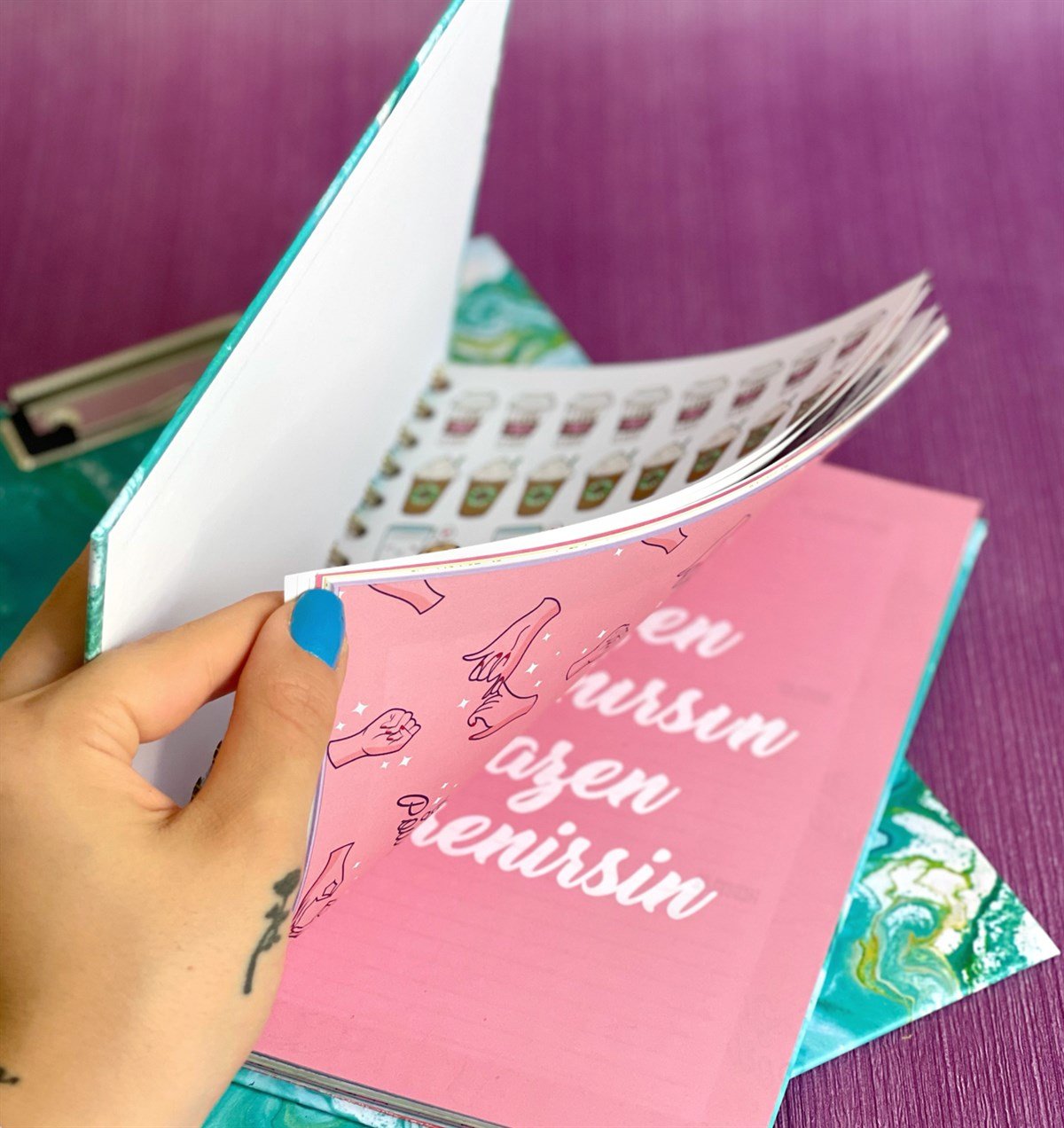 Small Notes Tasarımlı Konuşan Ajanda Ve Sekreterlik SetgiftmodaGmhs101179