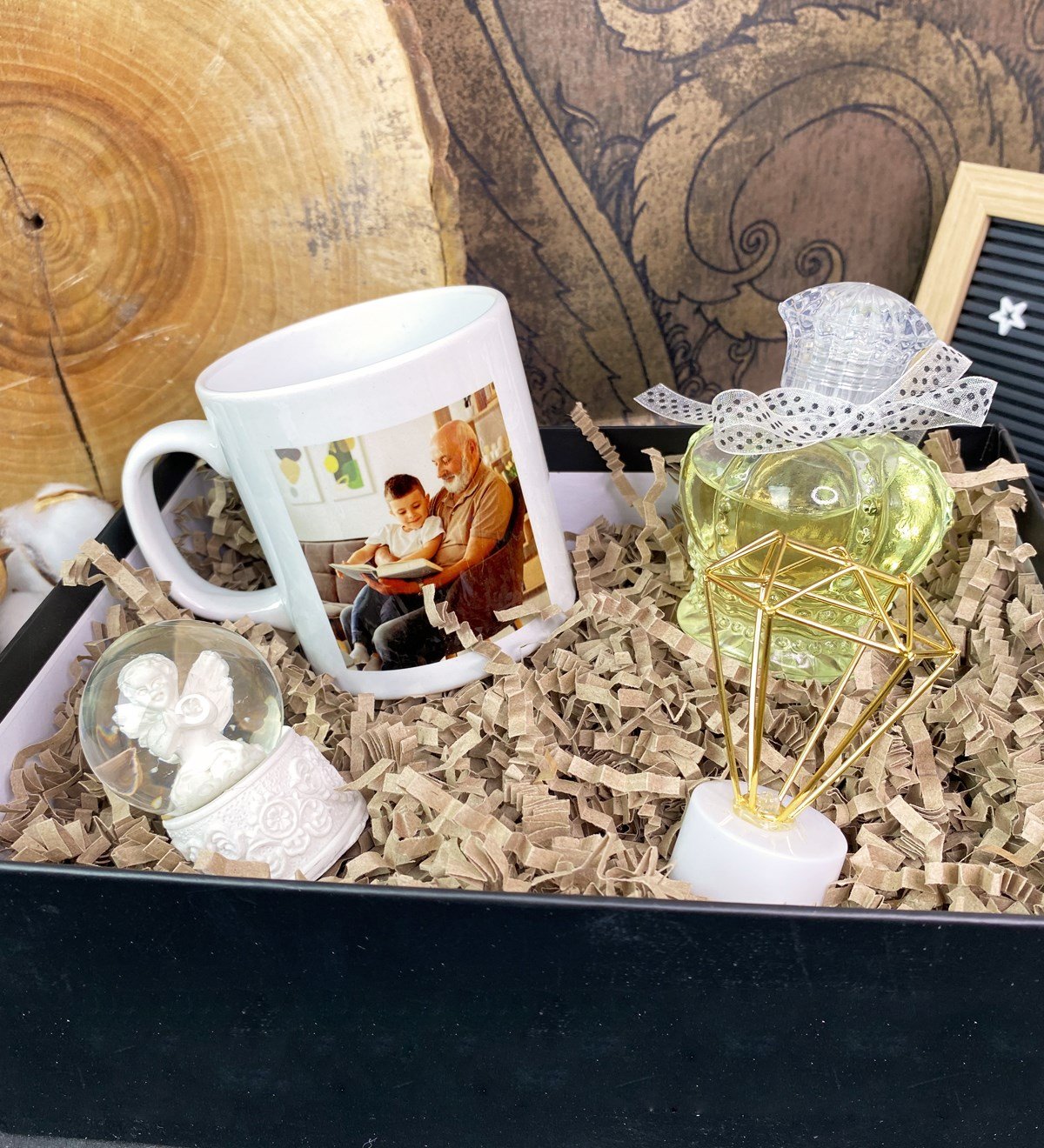 Kişiye Özel Fotoğraflı Dede Tasarımlı Hediye SetigiftmodaGmhs101730