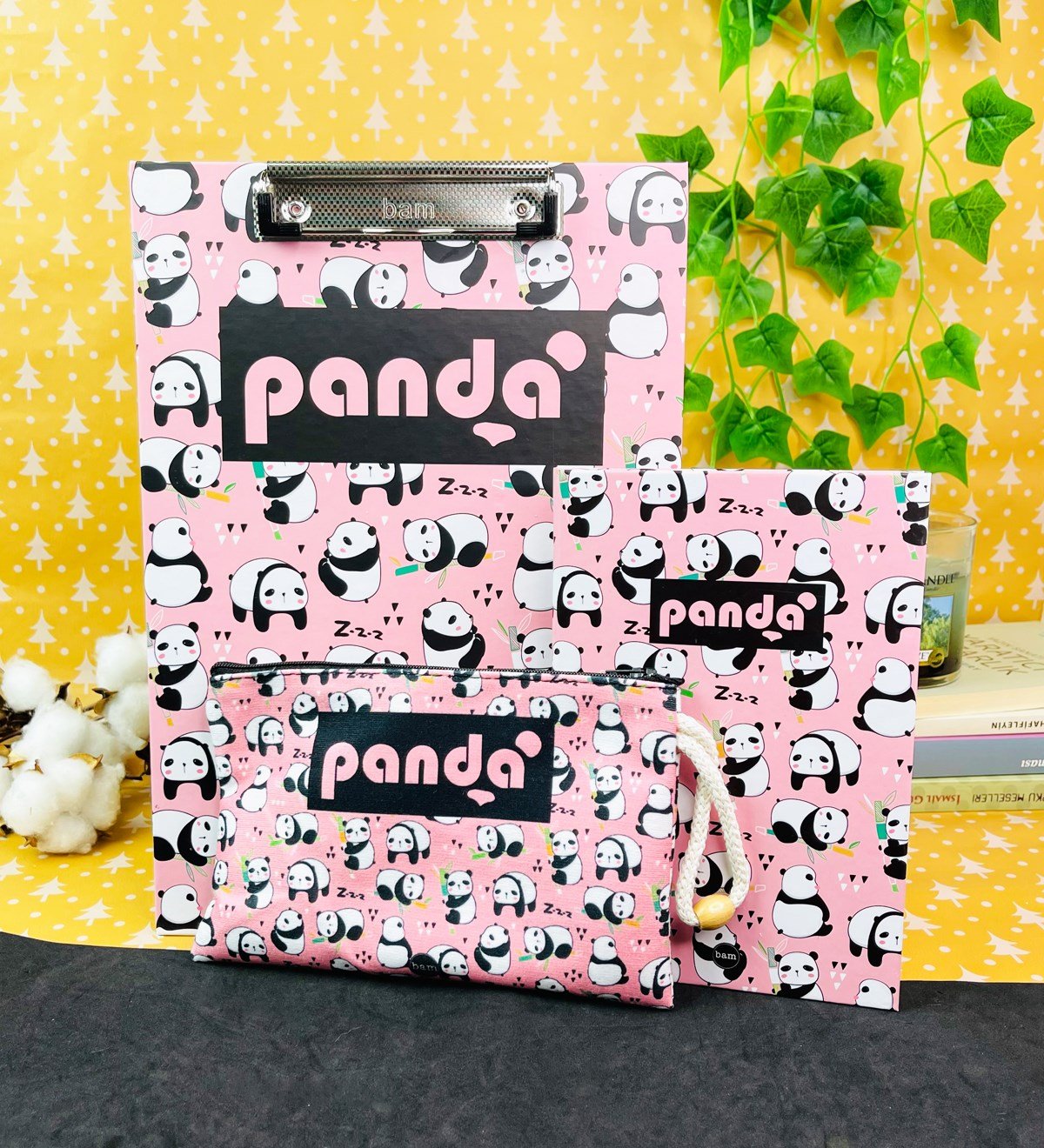 Panda Tasarımlı Defter Kalemlik Ve Sekreterlik Kırtasiye SetigiftmodaGmhs101797