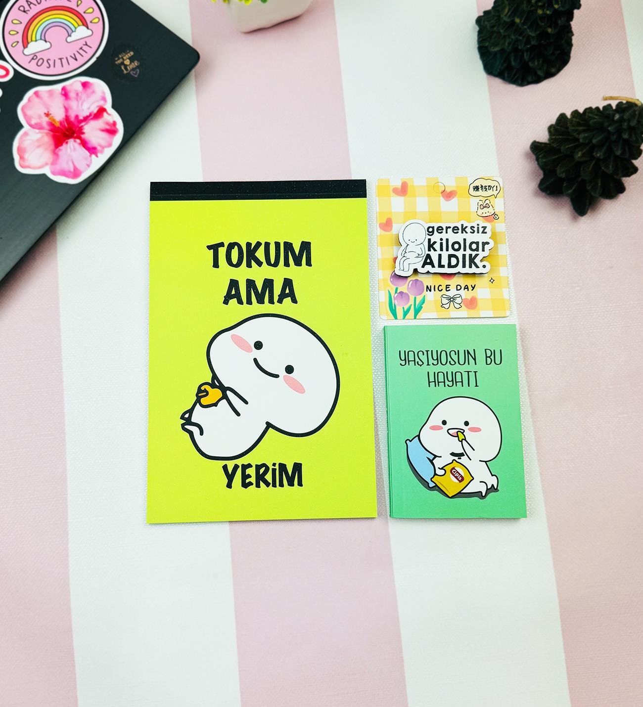 Motto Tasarımlı 4'lü Hediye Seti Seri :13giftmodaGmhs102026