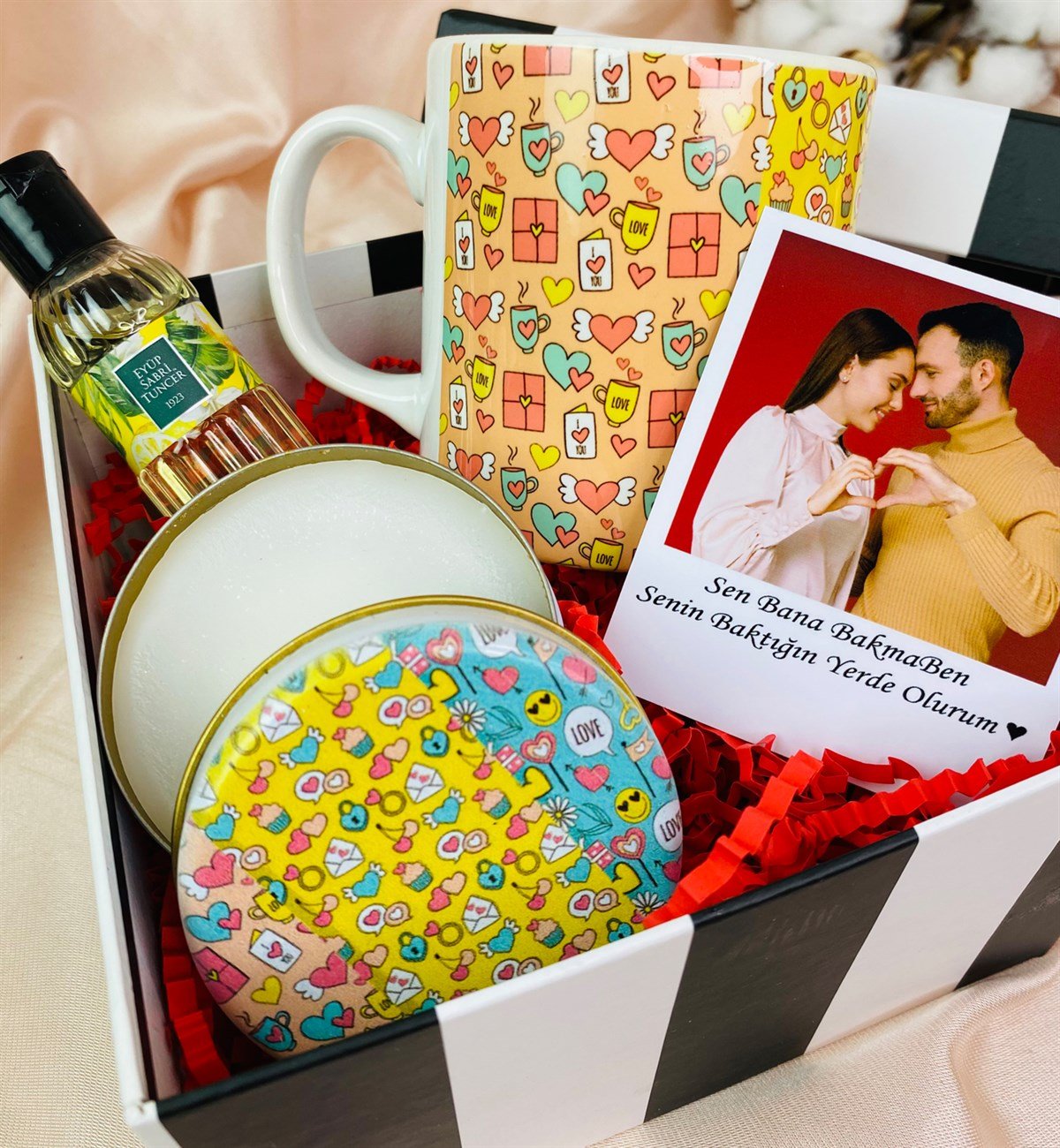 Kişiye Özel Fotoğraflı I Love You Tasarımlı Sevgiliye Hediye SetigiftmodaGmhs101449