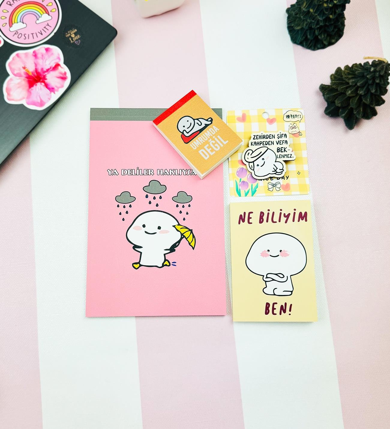 Motto Tasarımlı 4'lü Hediye Seti Seri :14giftmodaGmhs102027