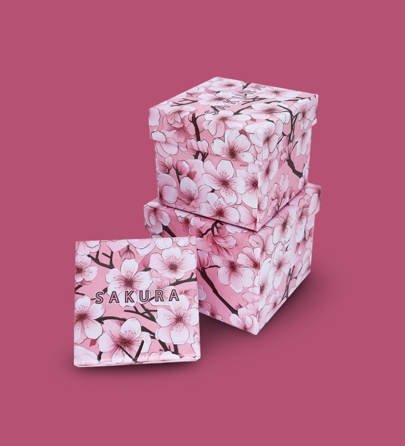 Pembe Sakura 3'lü Mini Hediye Kutusu ve Dot Defter, Doodle Book SetgiftmodaGmhs102075