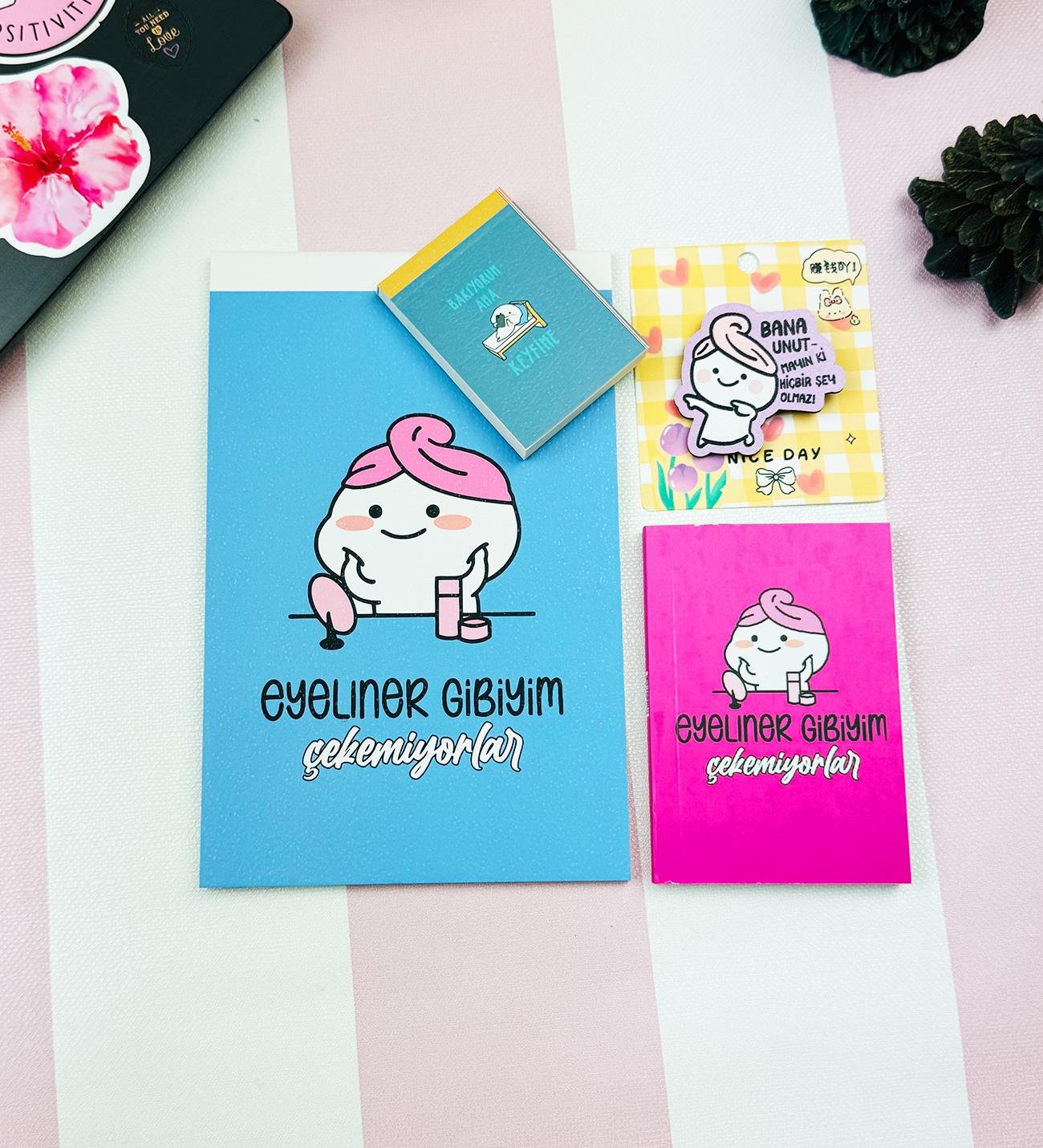 Motto Tasarımlı 4'lü Hediye Seti Seri :10giftmodaGmhs102023